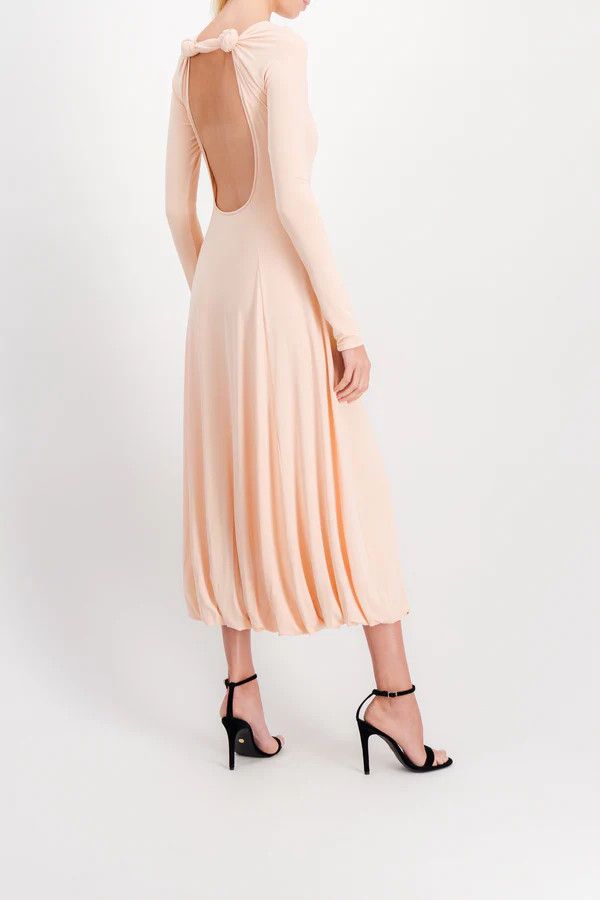 Jil Sander o1y0925 Midi Dress in Light Pink Size M / US 6-8 / IT 42-44 - 3 Thumbnail
