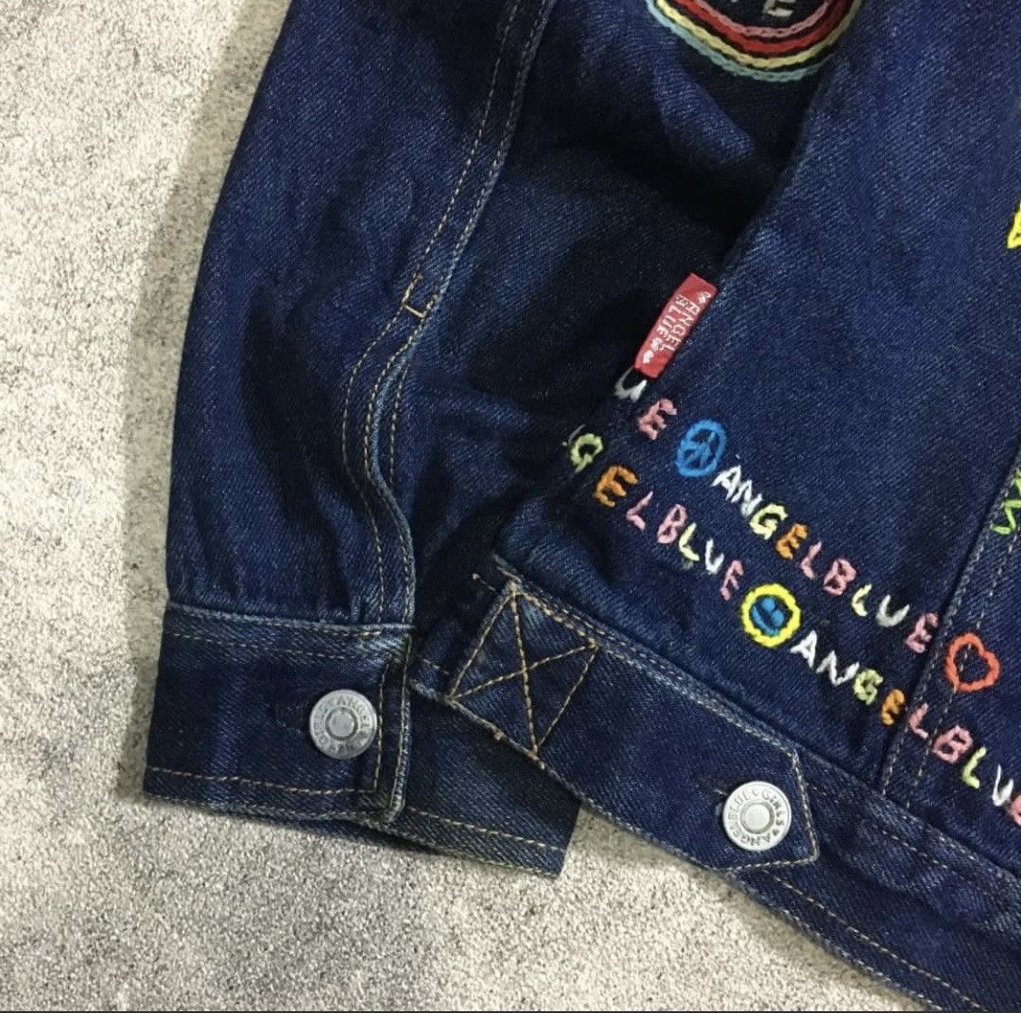 Angel Blue × Hysteric Glamour × Japanese Brand 💥1990s Angel Blue💥 - Embroidery Denim Jacket Size US M / EU 48-50 / 2 - 4 Thumbnail