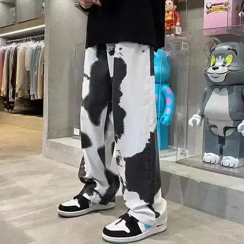 Other VIBE Cow Design Black White Denim Jeans Size US 33 - 2 Thumbnail