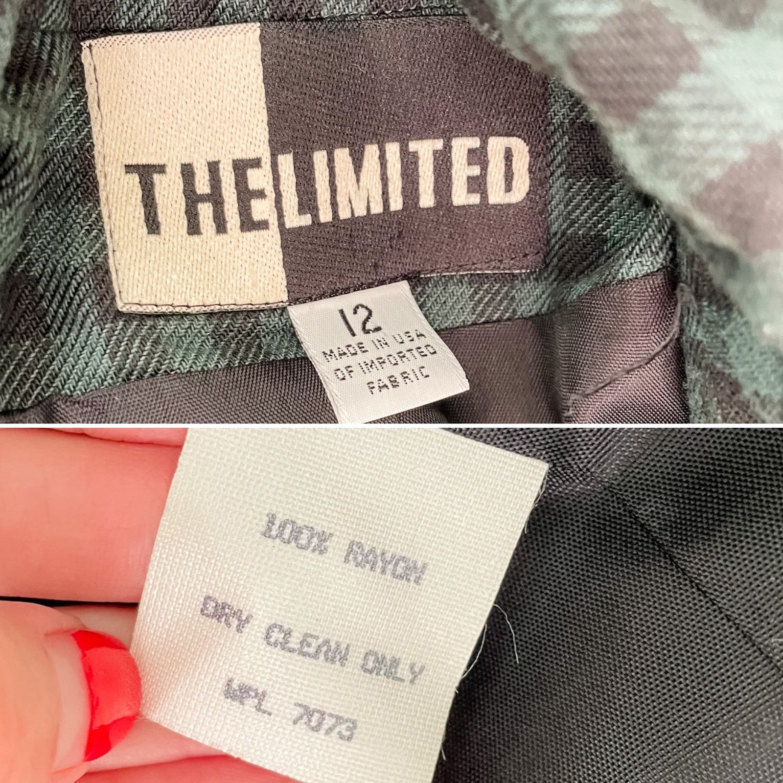 Vintage Vintage The Limited checkered plaid peak lapel blazer 12/L Size L / US 10 / IT 46 - 8 Thumbnail