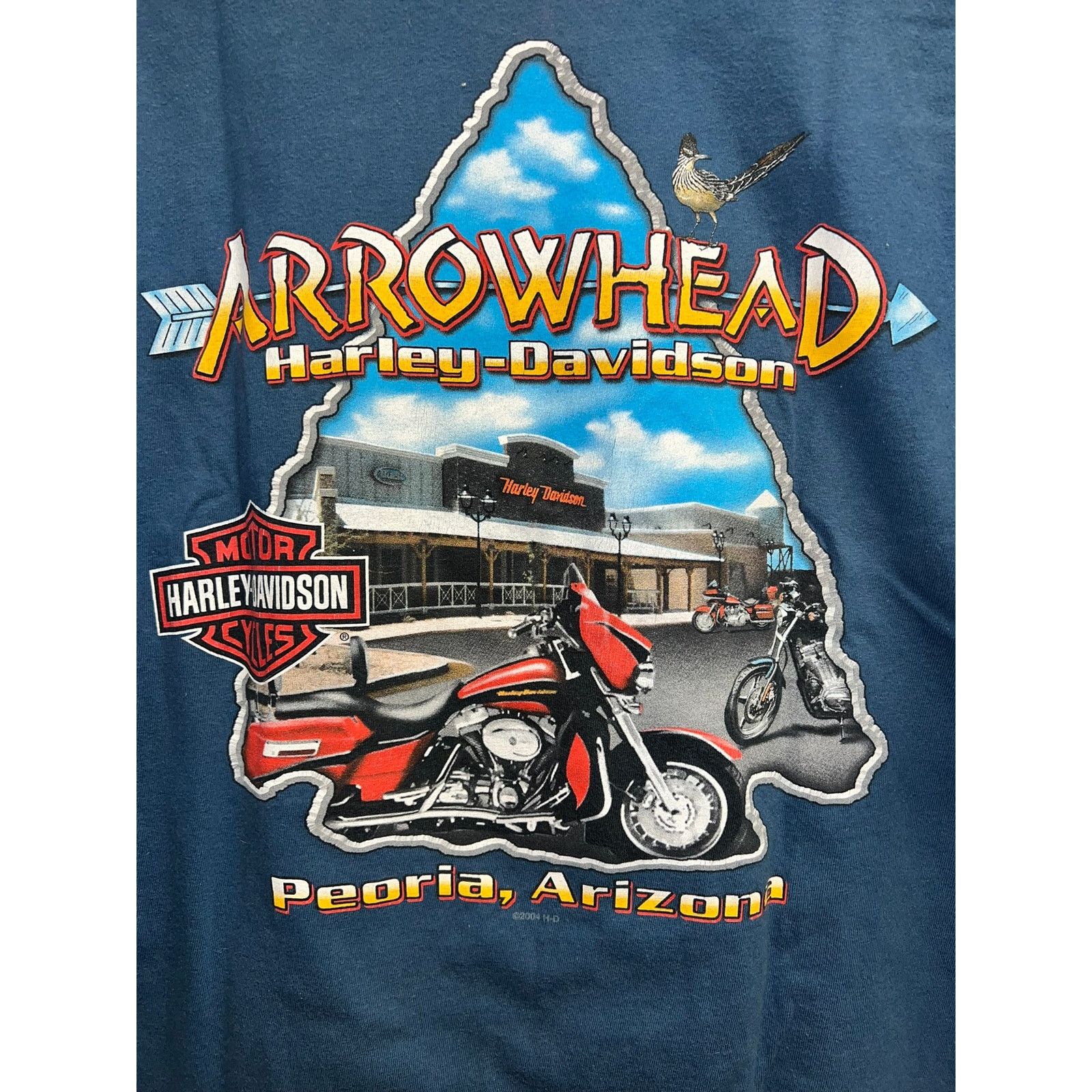 Harley Davidson Vintage Harley Davidson Arrowhead Shirt Peoria Tee 2004 VTG Size US XL / EU 56 / 4 - 7 Thumbnail