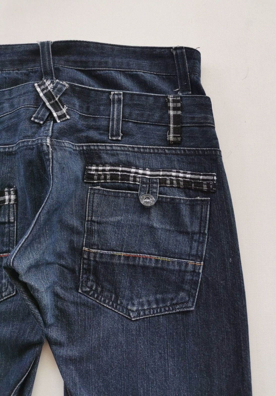 If Six Was Nine × Japanese Brand × Vintage Memory Special Zipper Double Waist Denim Jeans Punk Harajuku Size US 31 - 8 Thumbnail