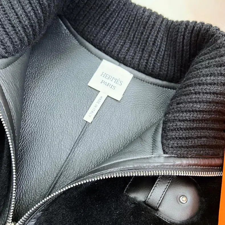 Hermes Hermes Fur and Leather Combination Cloak-like Jacket Size XXS / US 00 / IT 34 - 4 Thumbnail