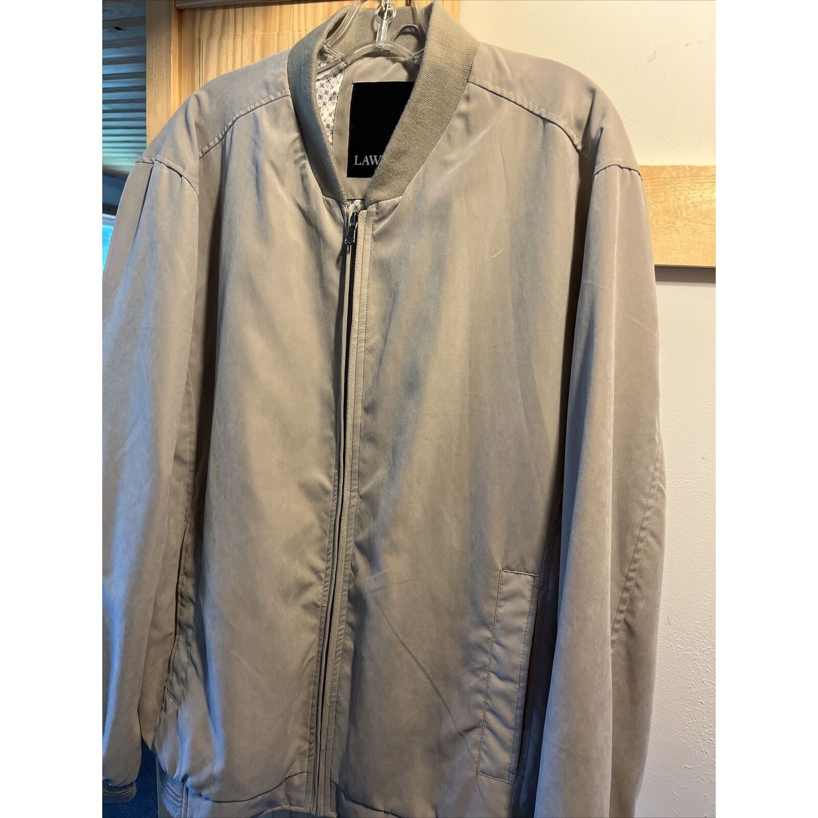 Other Lawrence Men’s 54 Cream Beige Poly Nylon windbreaker Jacket Size US XL / EU 56 / 4 - 9 Thumbnail