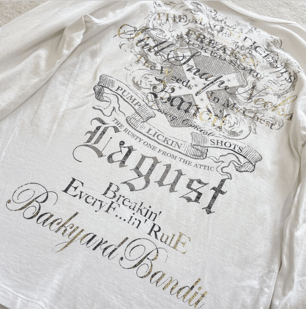 Japanese Brand Lagust Long Sleeve Graphic Tee Size US L / EU 52-54 / 3 - 5 Thumbnail