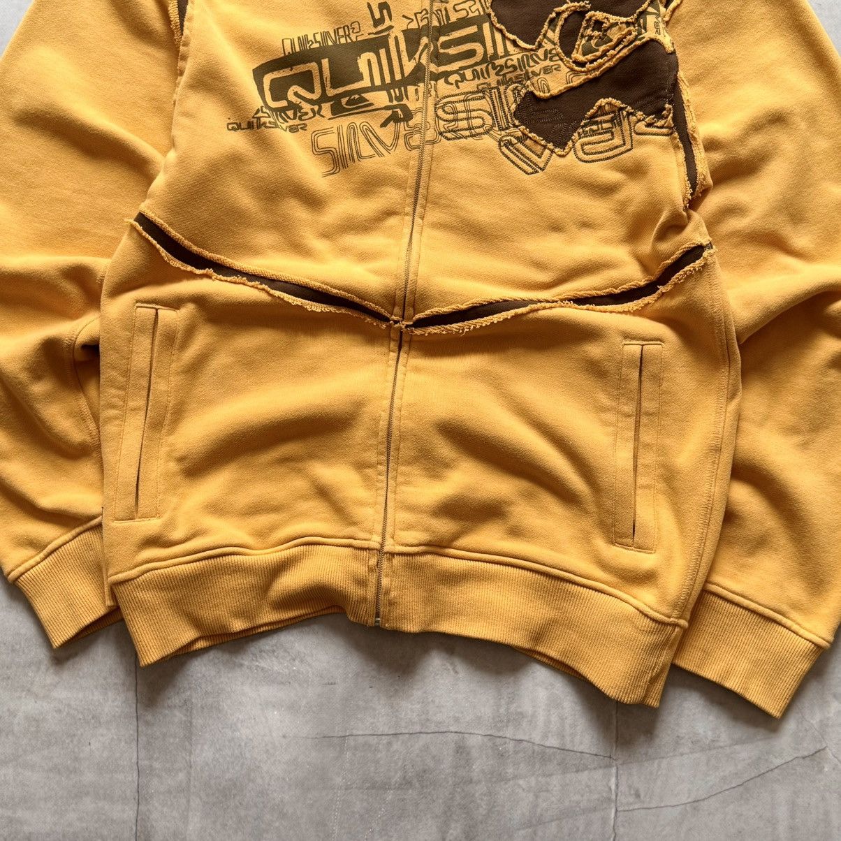Quiksilver Y2K Quiksilver SWAG Zip Jacket Sweatshirt Distressed Vibe Size US L / EU 52-54 / 3 - 2 Thumbnail