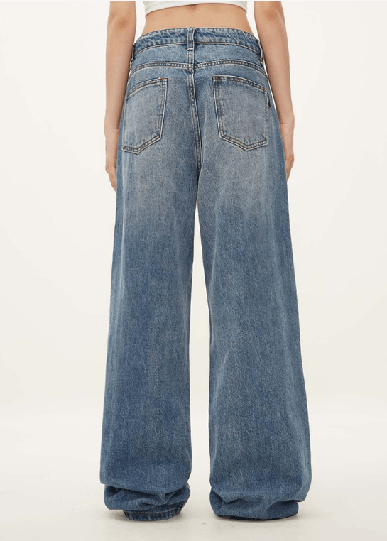Japanese Brand × Jean Men's American retro high waist drawstring straight jeans Size US 32 / EU 48 - 5 Thumbnail
