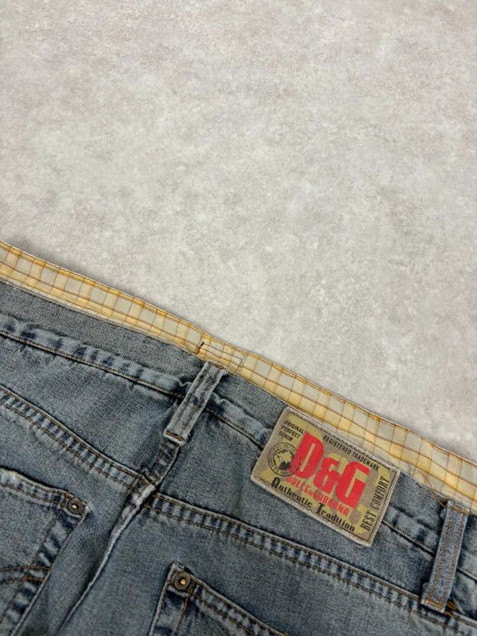Dolce & Gabbana SS2006 Dolce & Gabbana Double Layer Yellow Tartan Blue Denim Cargo Jeans Size US 30 / EU 46 - 7 Thumbnail