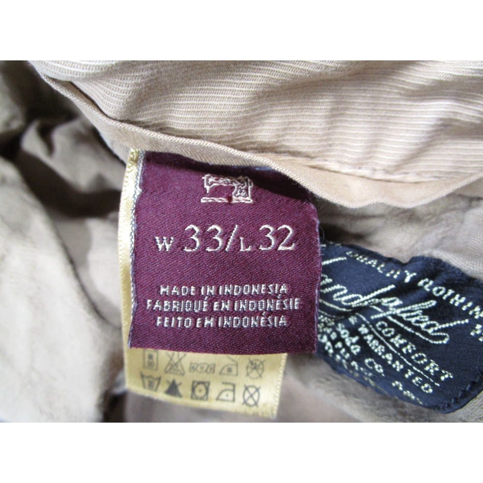 Scotch & Soda SCOTCH & SODA Mens Warren Khaki Pants 33x32 Straight Slim Beige Cotton Blend 5-Pocket Logo Vintage: No Men Size US 31 - 4 Thumbnail