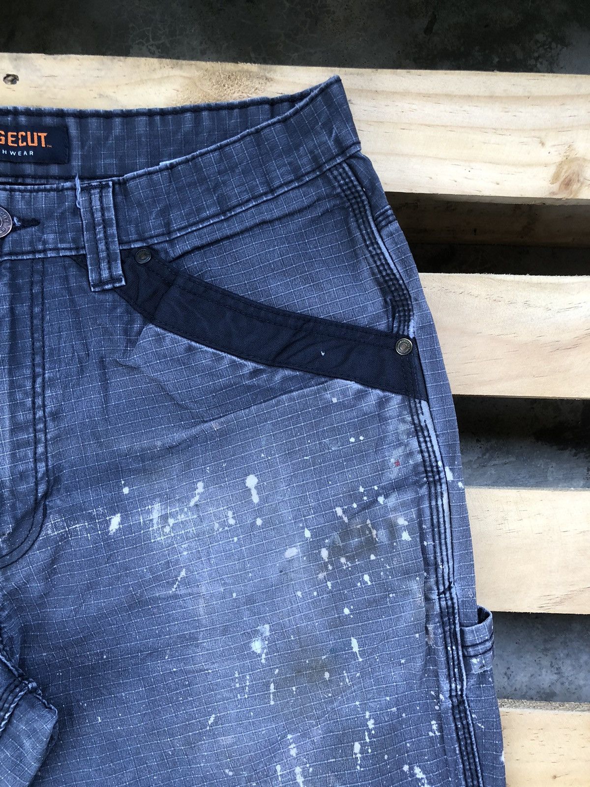 Carhartt × Japanese Brand × Vintage Vintage Ridgecut Toughwear Acid Wash Carpenter Pants Size US 34 / EU 50 - 4 Thumbnail