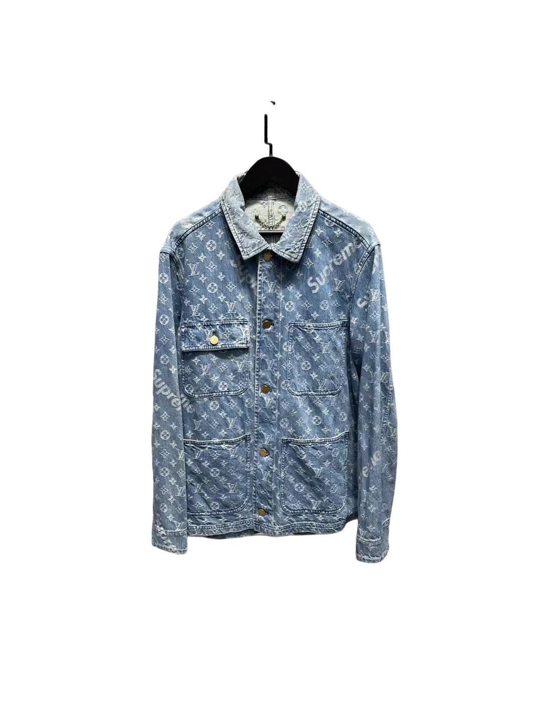 Louis Vuitton × Supreme Louis Vuitton x Supreme Monogram Denim Jacket 44 Size US S / EU 44-46 / 1 - 1 Thumbnail