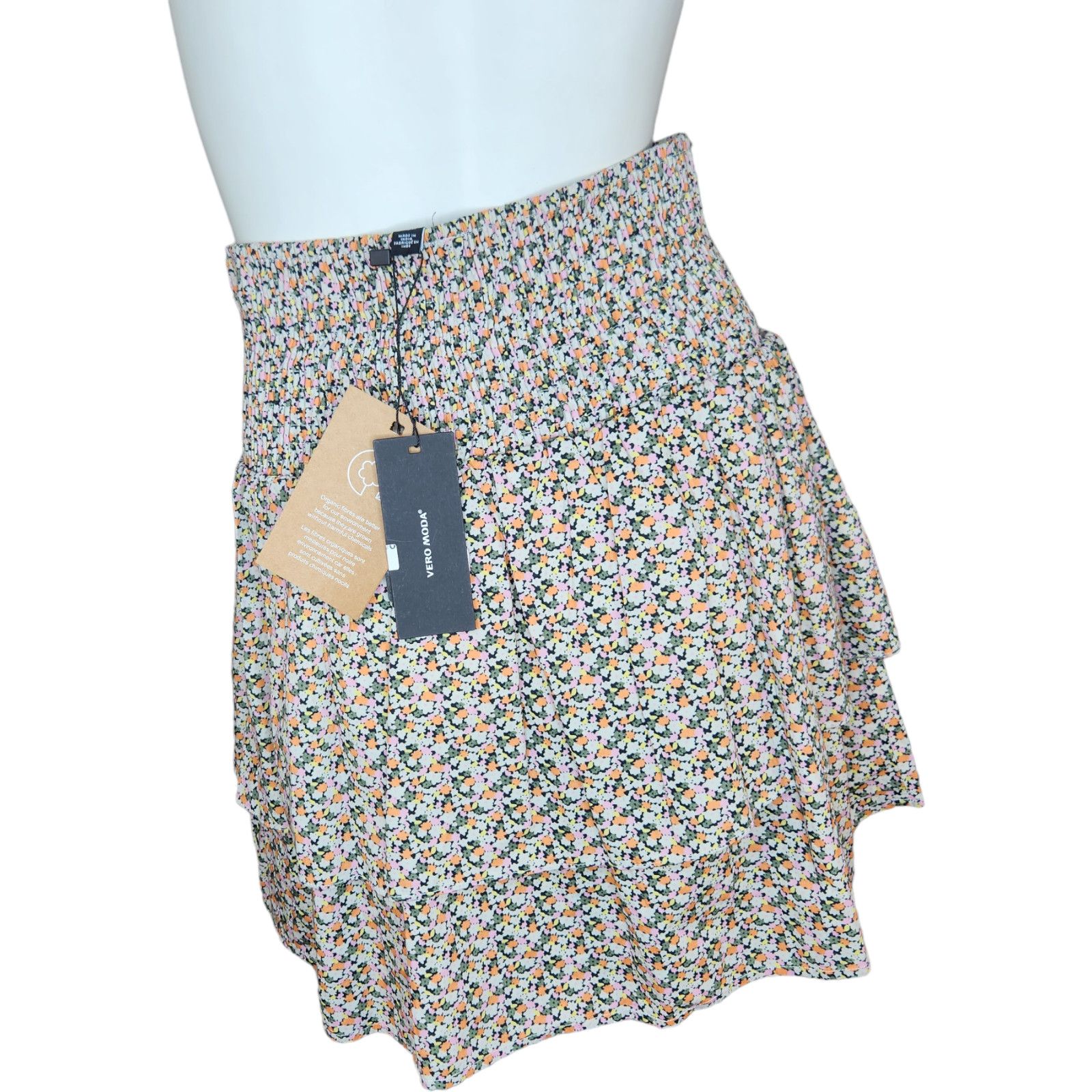 Other Vero Moda Womens Small Lykke Floral Short Skirt Smocked Size 26" / US 2 / IT 38 - 8 Thumbnail