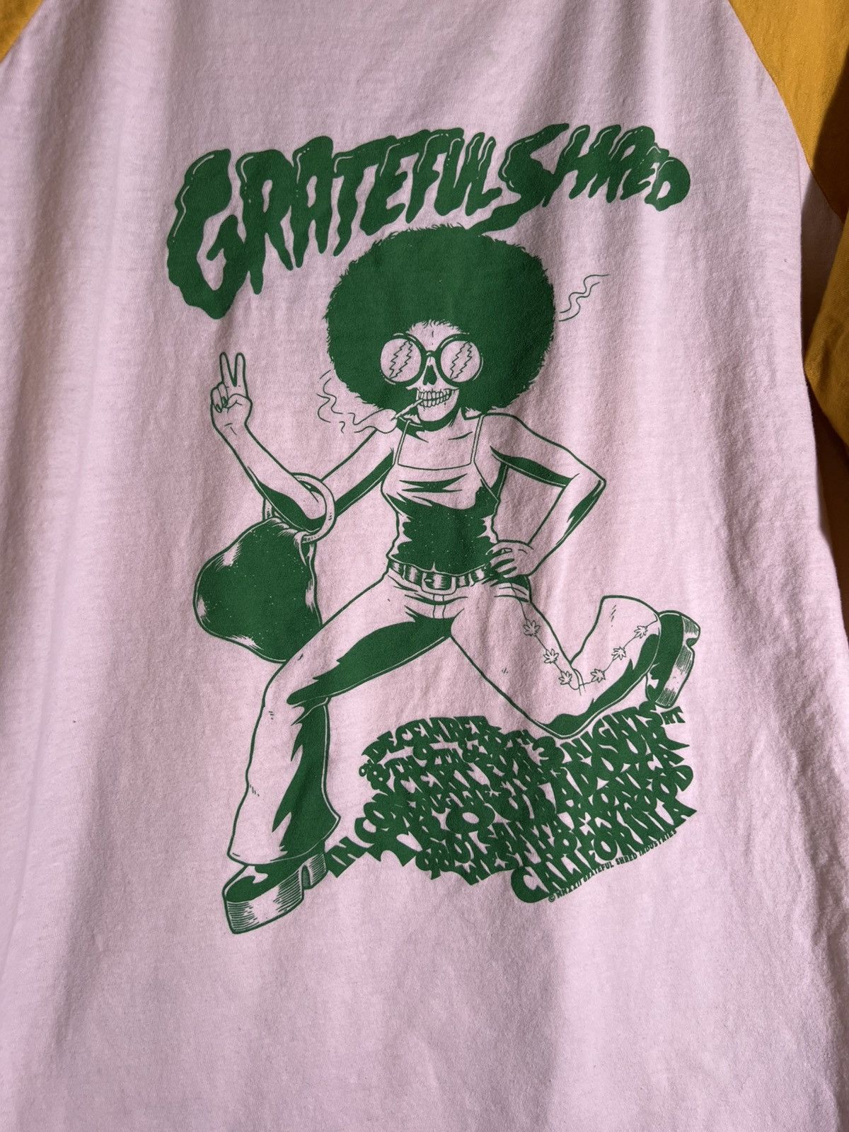 Vintage 2022 The Grateful Shred Retro Goth Rock Band Raglan Shirt Size US XL / EU 56 / 4 - 4 Thumbnail