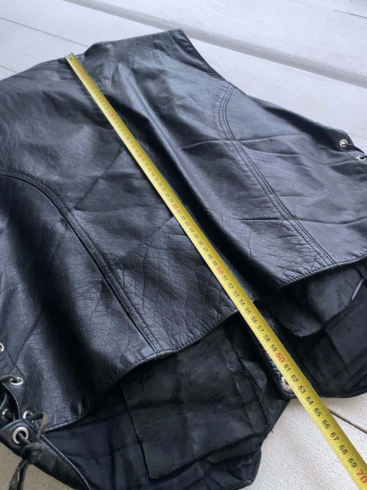 Genuine Leather × Leather × Vintage Vintage 70s rare Cowboy Stars & Stripes USA Leather Vest Size US S / EU 44-46 / 1 - 16 Thumbnail