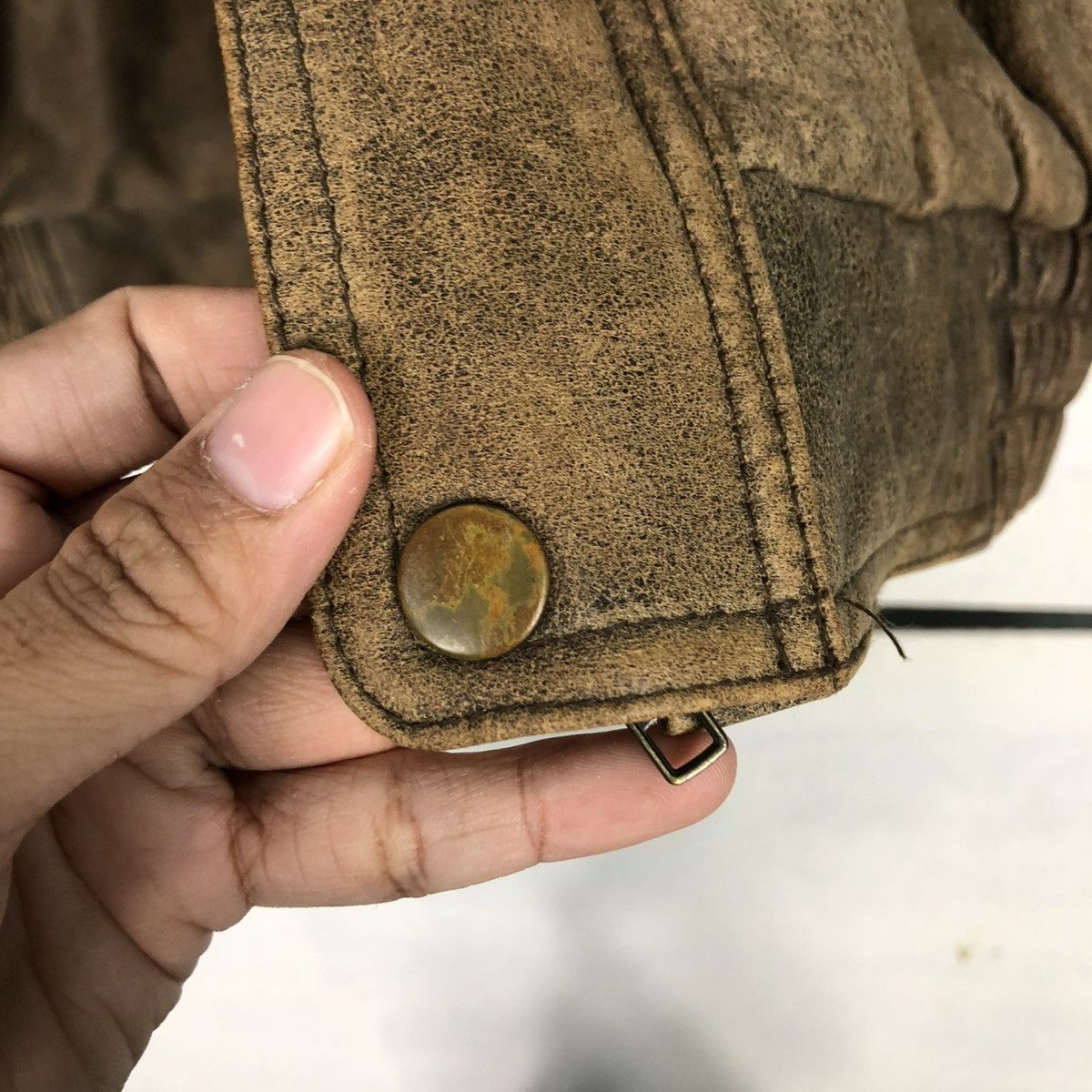 Japanese Brand 🔥VINTAGE GENUINE LEATHER JACKET SUNTORY COFFEE BOSS BIG LOGO Size US L / EU 52-54 / 3 - 18 Thumbnail
