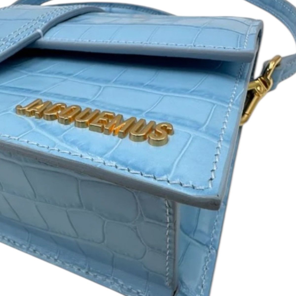 Jacquemus Jacquemus Le Grand Bambino Light Blue Croco Size ONE SIZE - 5 Thumbnail