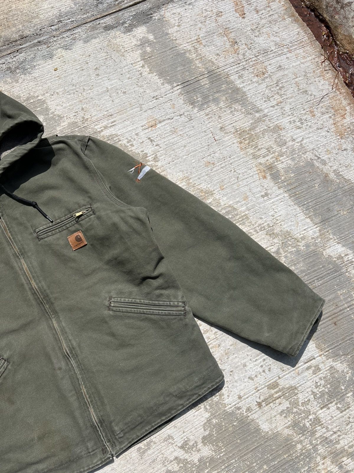 Carhartt × Vintage Vintage Carhartt Detroit Hoodies Army Jacket Size US M / EU 48-50 / 2 - 13 Thumbnail