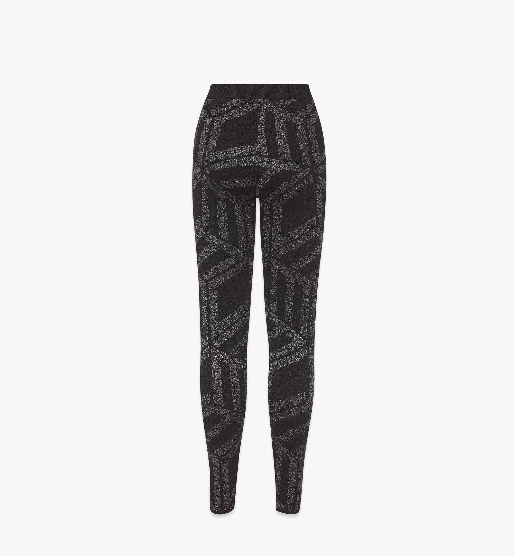 MCM o1mt1gz0625 Après Ski Cubic Jacquard Knit Leggings Size 26" / US 2 / IT 38 - 3 Thumbnail