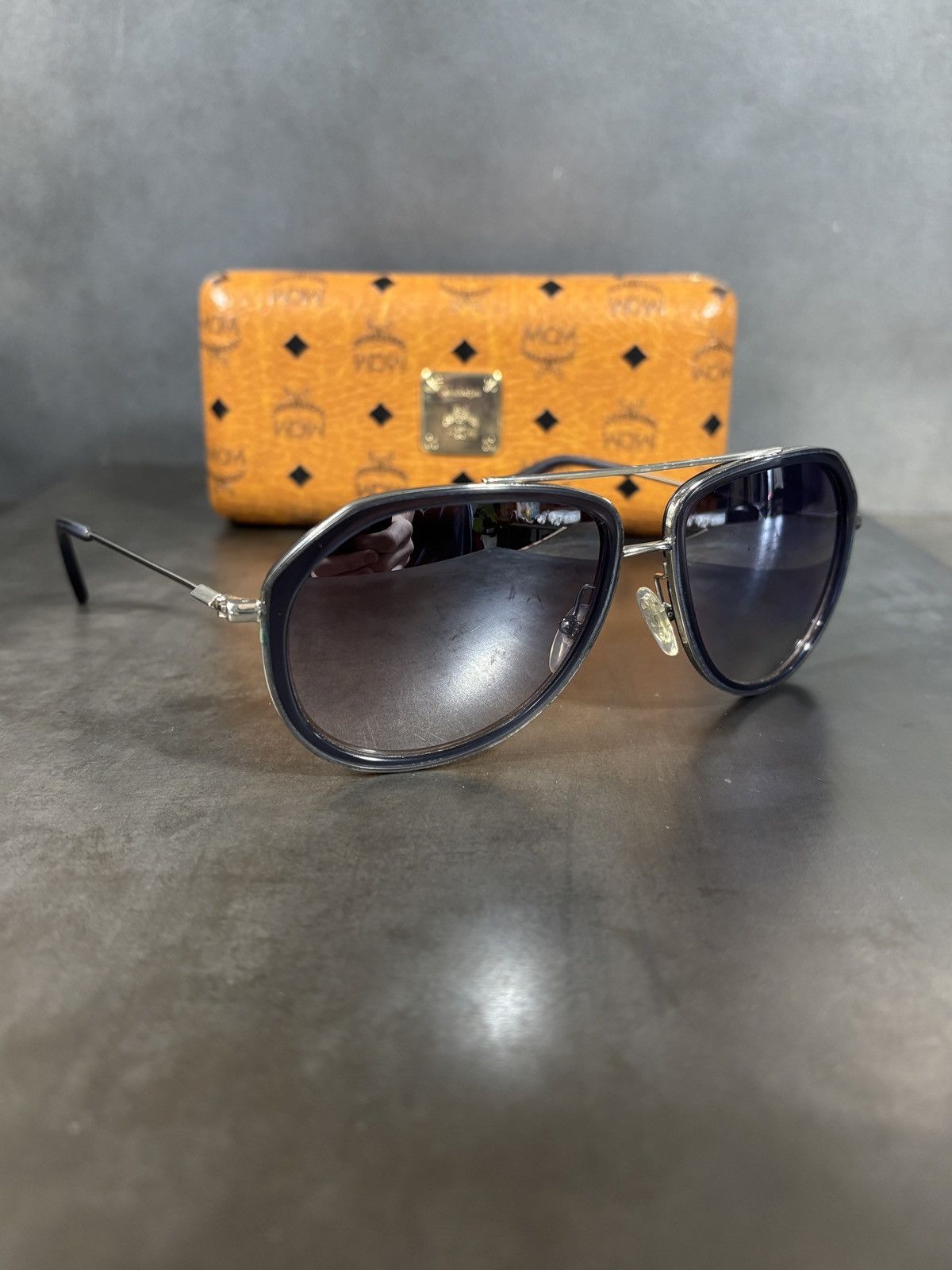 MCM MCM Sunglasses Metal Aviators Monogram 2010s Designer Italy Size ONE SIZE - 21 Thumbnail