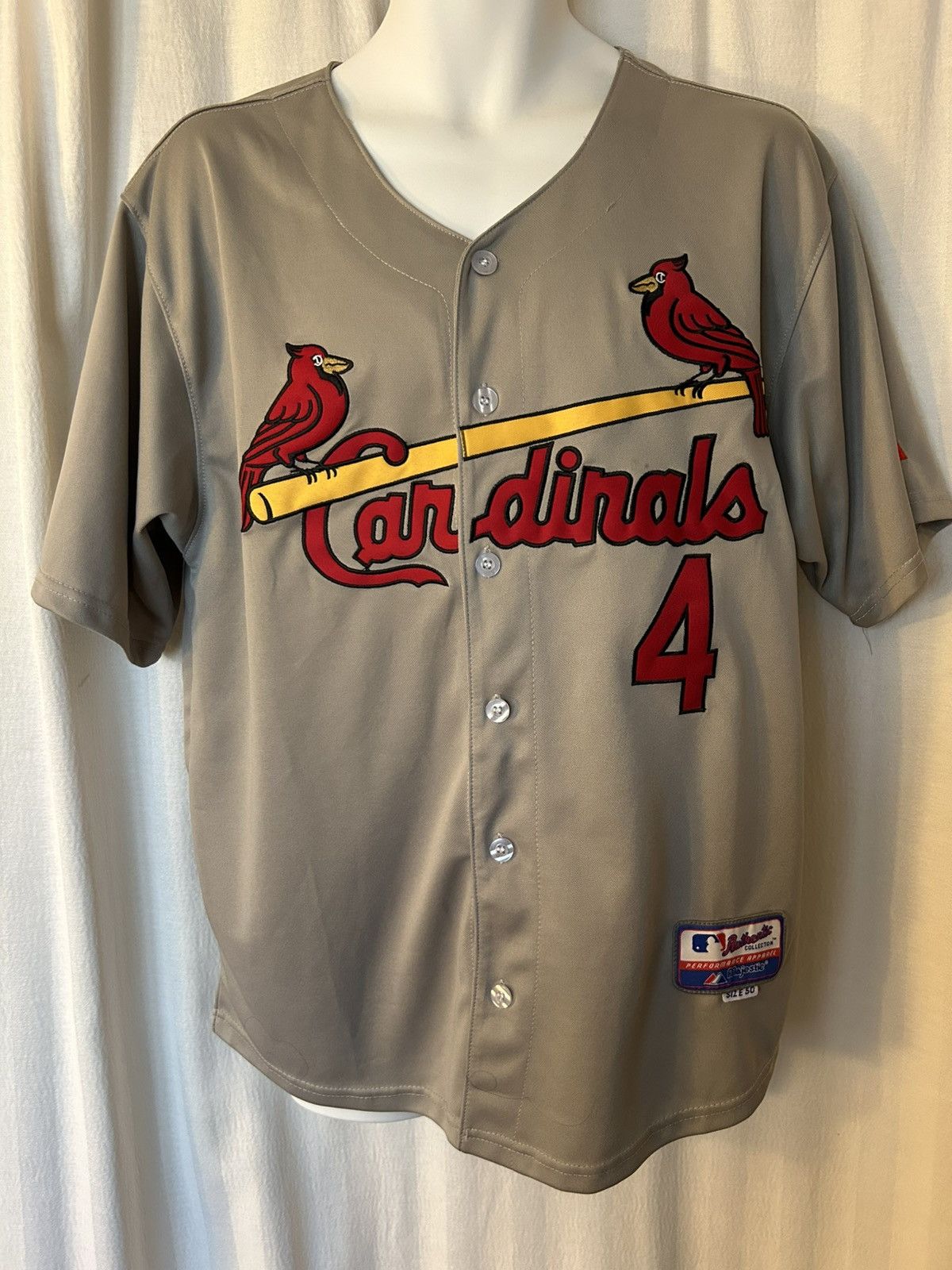 Majestic Tee: Vintage? st louis cardinals #4 molina jersey sz 50 Size US M / EU 48-50 / 2 - 1 Thumbnail