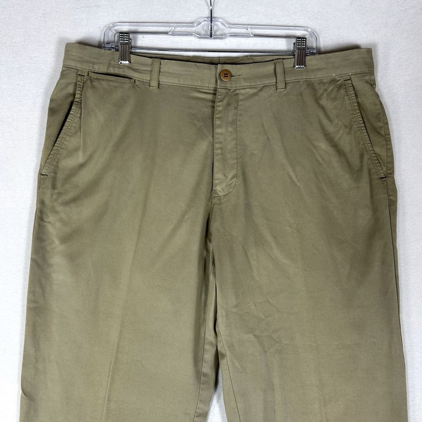 Tommy Bahama Tommy Bahama Flat Front Chino Pants Mens 38x30 Beige Khaki Golf Stretch Tencel Size US 38 / EU 54 - 2 Thumbnail