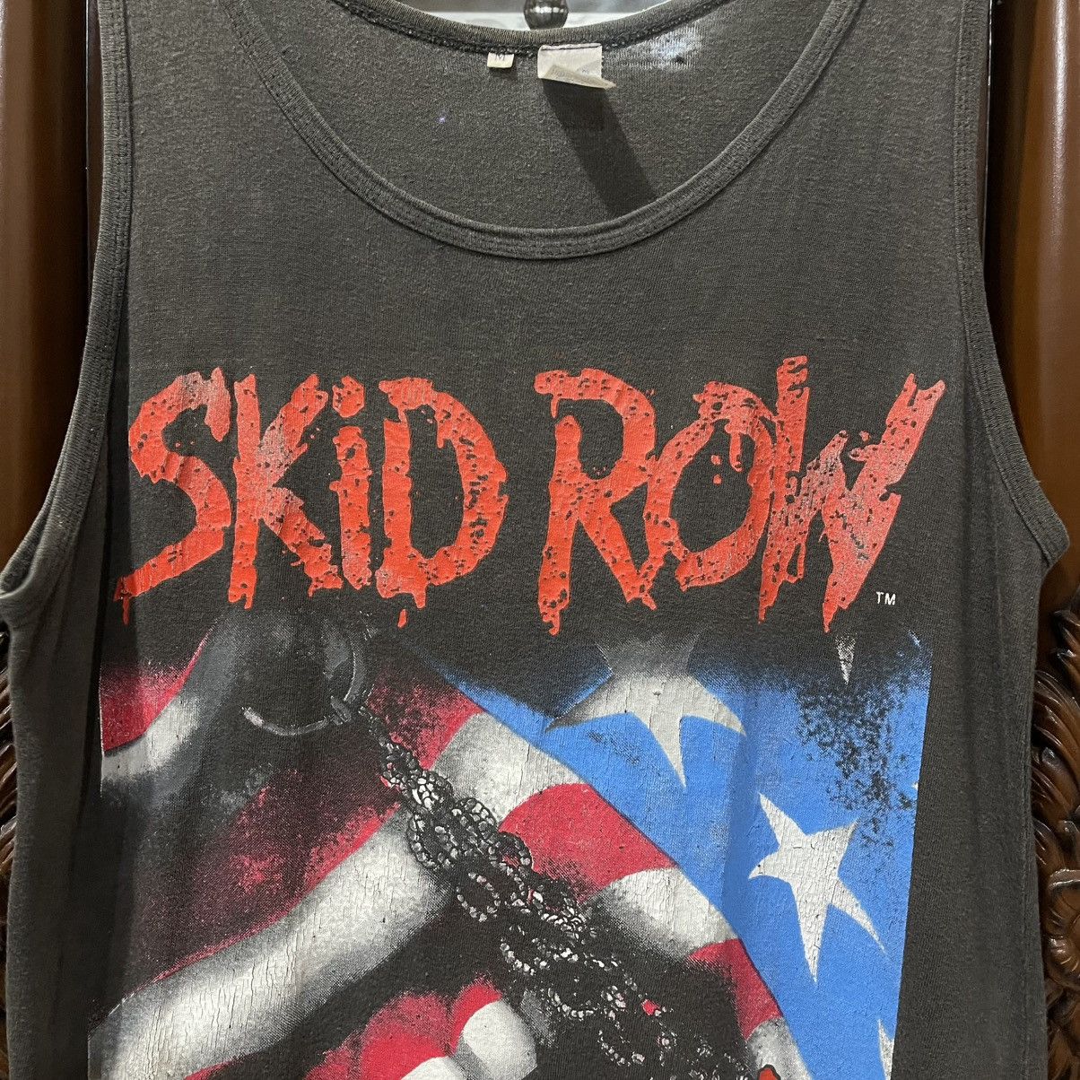 Band Tees Thrashed faded vtg skid row oh say can you scream 1990 tee Size US M / EU 48-50 / 2 - 2 Thumbnail