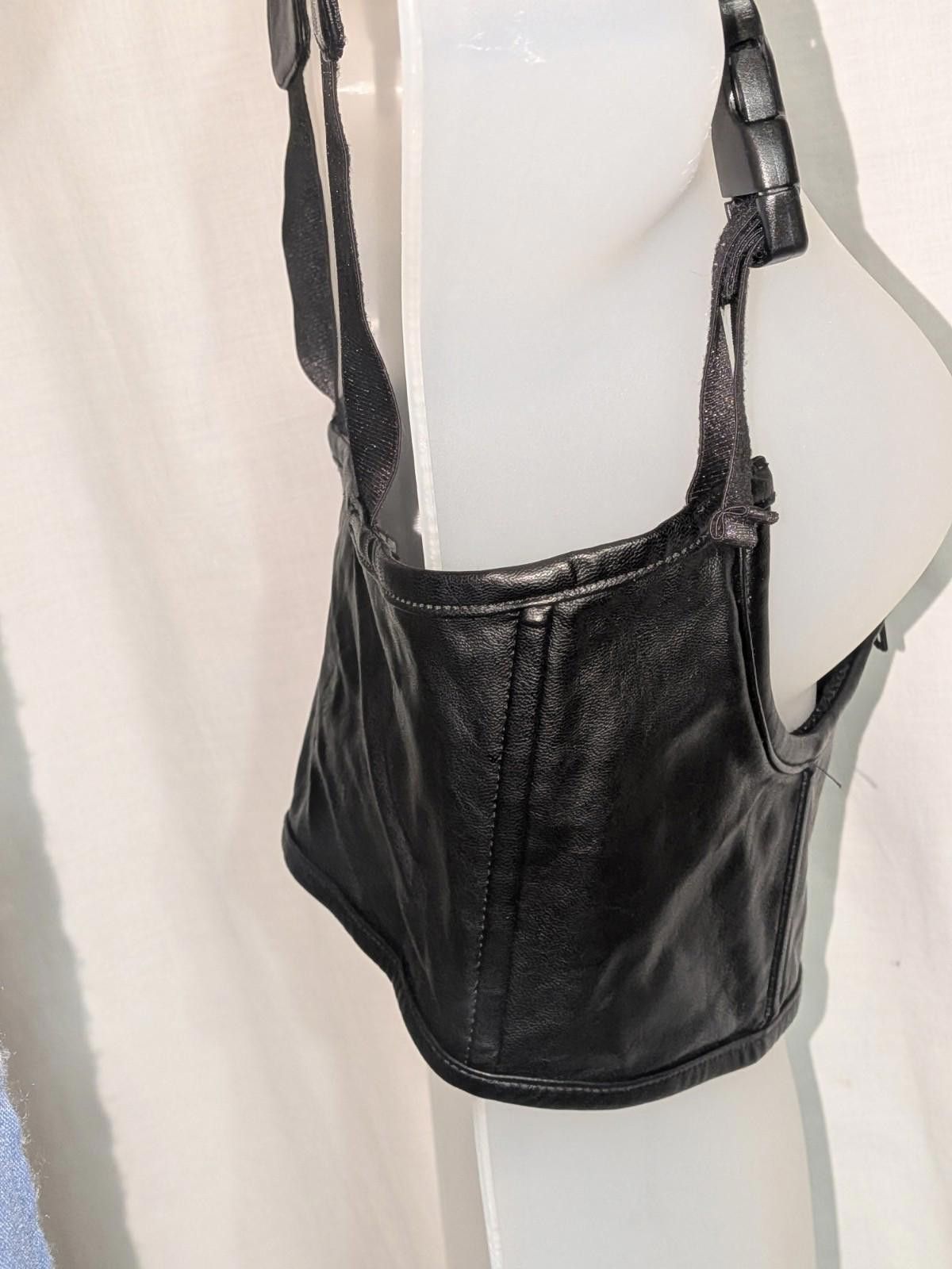 Designer Dolls Kill Poster Grl Black Vegan Leather Underbust Corset Size ONE SIZE - 6 Thumbnail