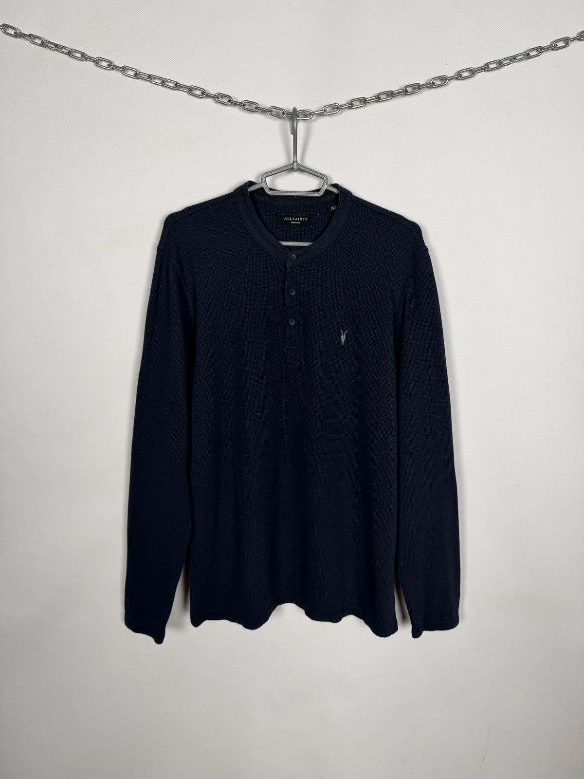 Allsaints Allsaints Hayes Long Sleeve Henley Shirt Pullover Size M Size US M / EU 48-50 / 2 - 1 Thumbnail