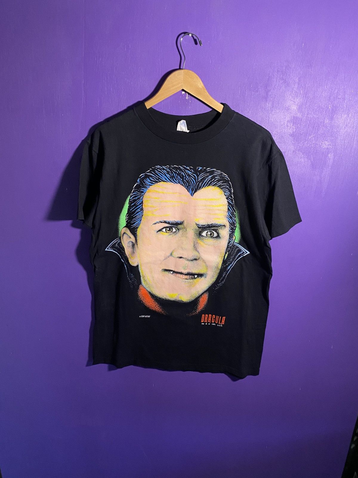 Other Vintage 1991 Dracula vampire big face t-shirt Size US L / EU 52-54 / 3 - 1 Thumbnail