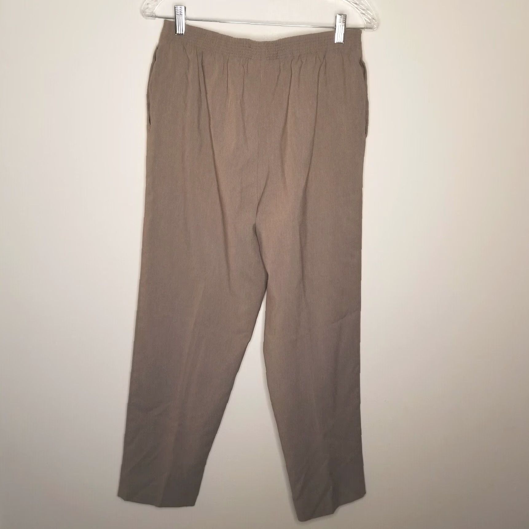 Vintage VINTAGE Allison Daley Womens Chino Pants Elastic Waist Size 12 Brown Women's Size 34" / US 12 / IT 48 - 4 Thumbnail