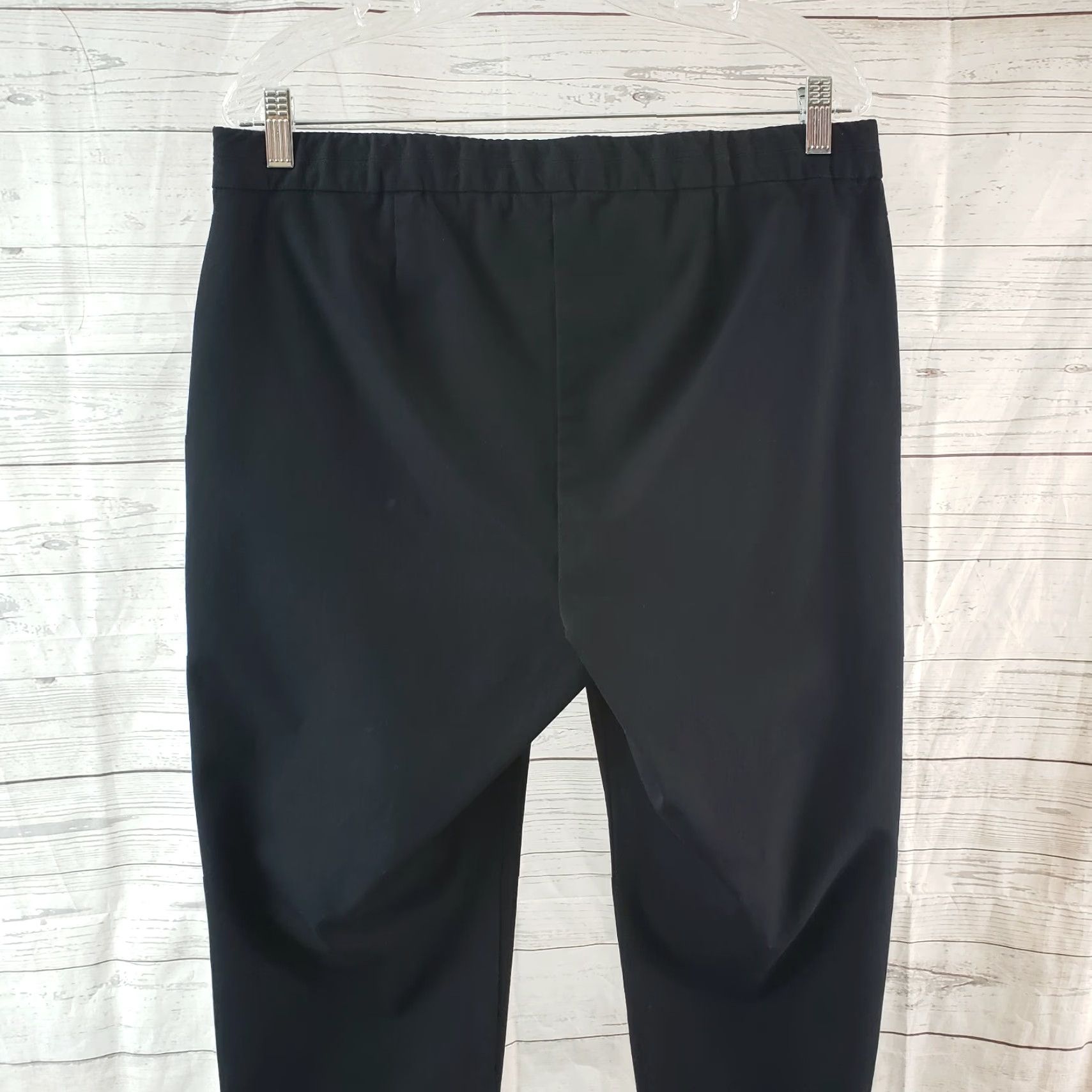 J. Jill J Jill Womens Precision Stretch Cropped Pants Sz 16 Black Mid Rise Side Zip Size 38" / US 16 / IT 52 - 4 Thumbnail