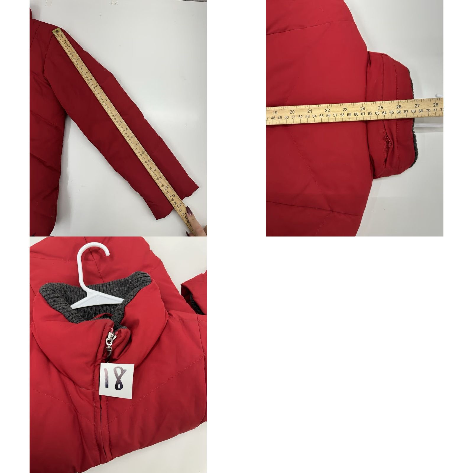Vintage New York & Company Jacket Womens Size Small Red Down Puffer Zip Up Lined Regular Insulated Short Sleeve: N/A Size S / US 4 / IT 40 - 9 Thumbnail