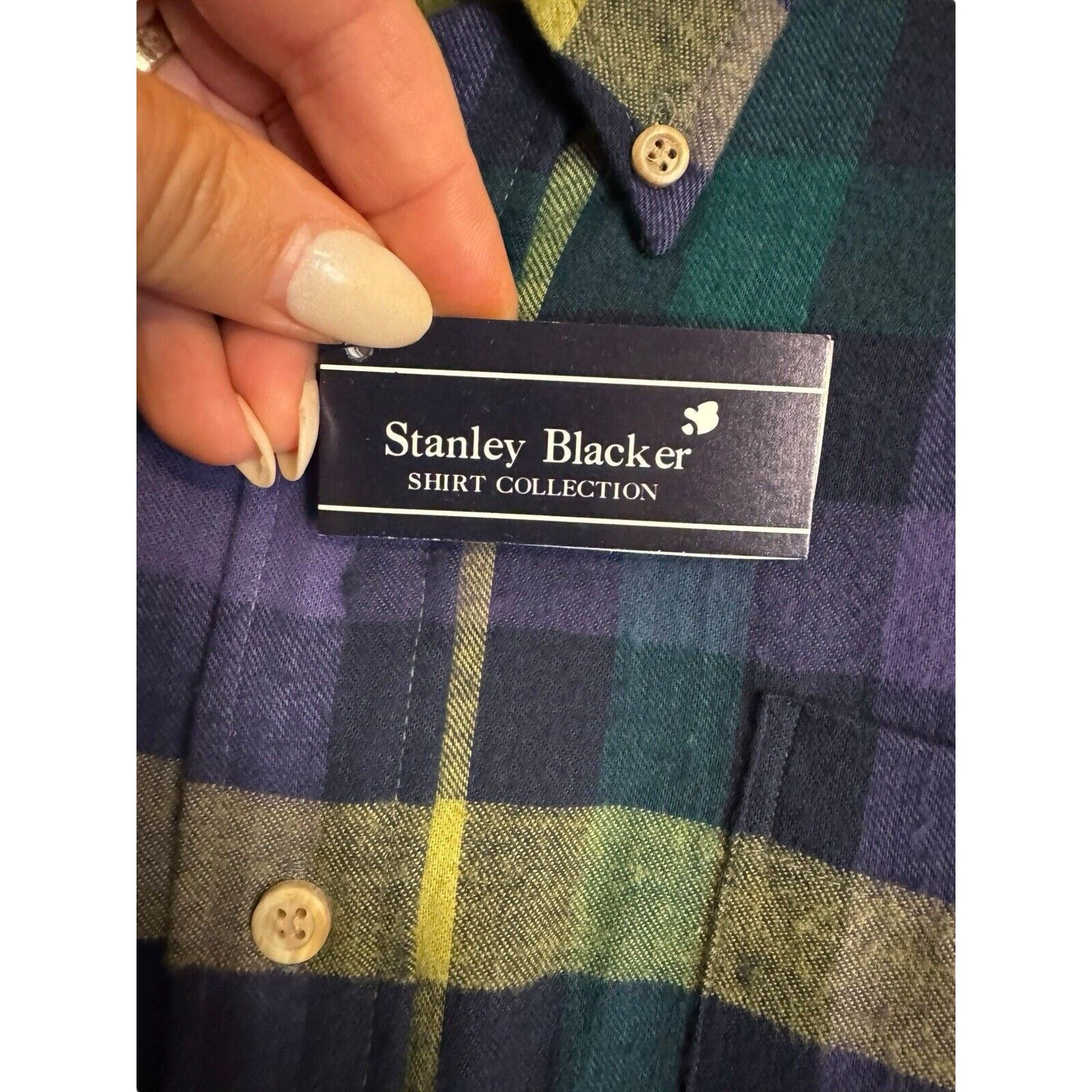 Stanley Blacker Stanley Blacker NEW Plaid Flannel Button Down Shirt Size US XXL / EU 58 / 5 - 10 Thumbnail