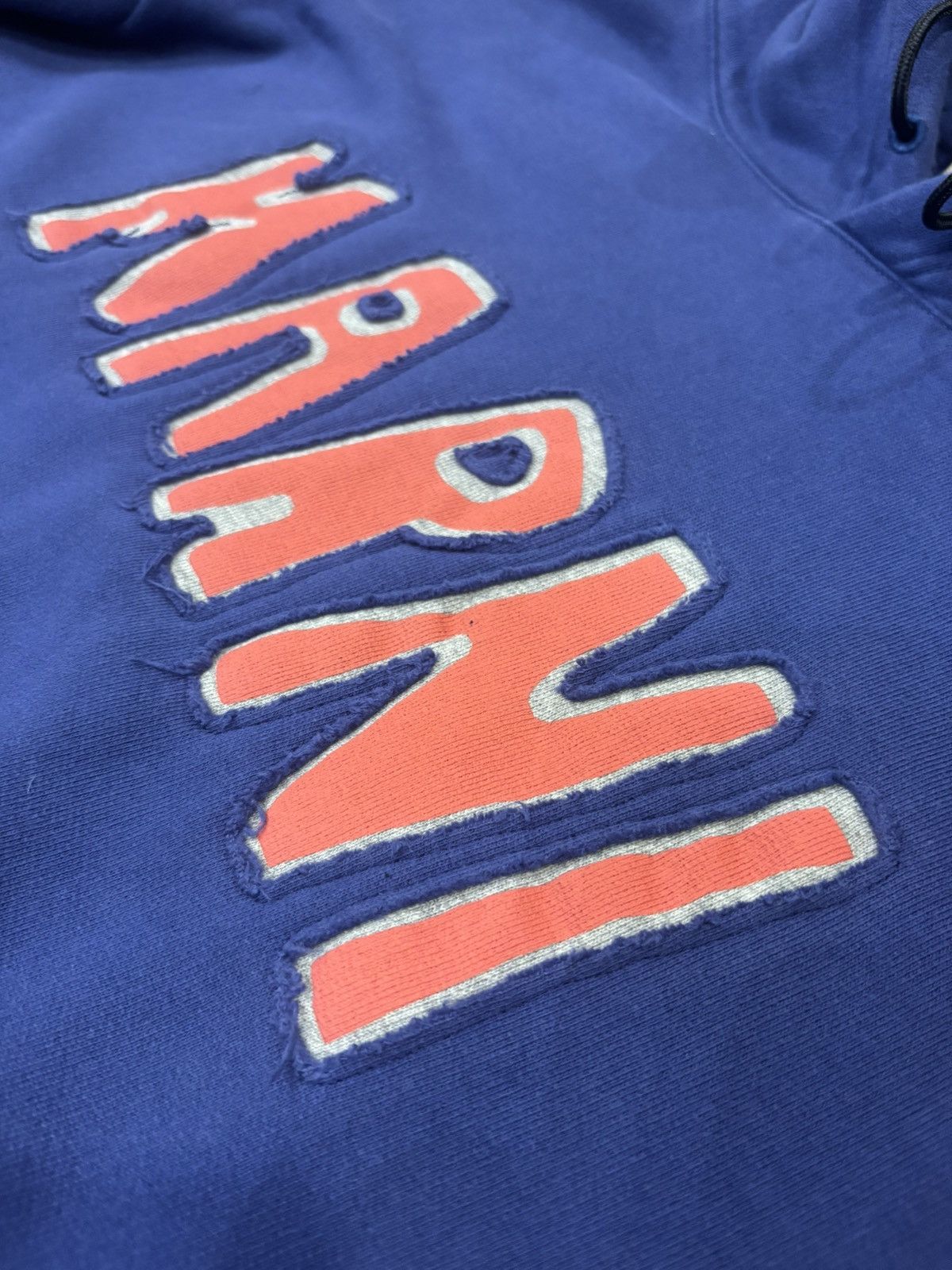 Marni Marni Distressed Hoodie Blue Size US L / EU 52-54 / 3 - 11 Thumbnail
