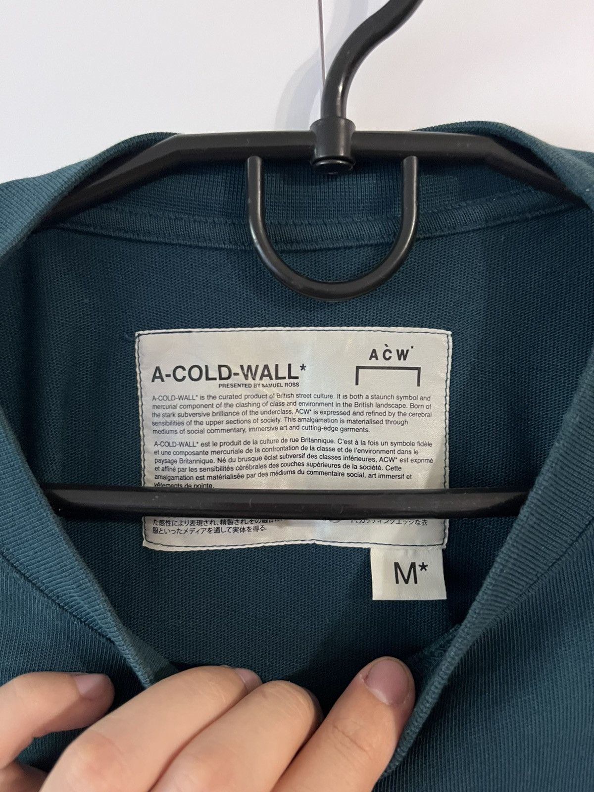 A-COLD-WALL* A Cold Wall ACW Glass Blower Cotton Tee Shirt Made Portugal Size US M / EU 48-50 / 2 - 6 Thumbnail