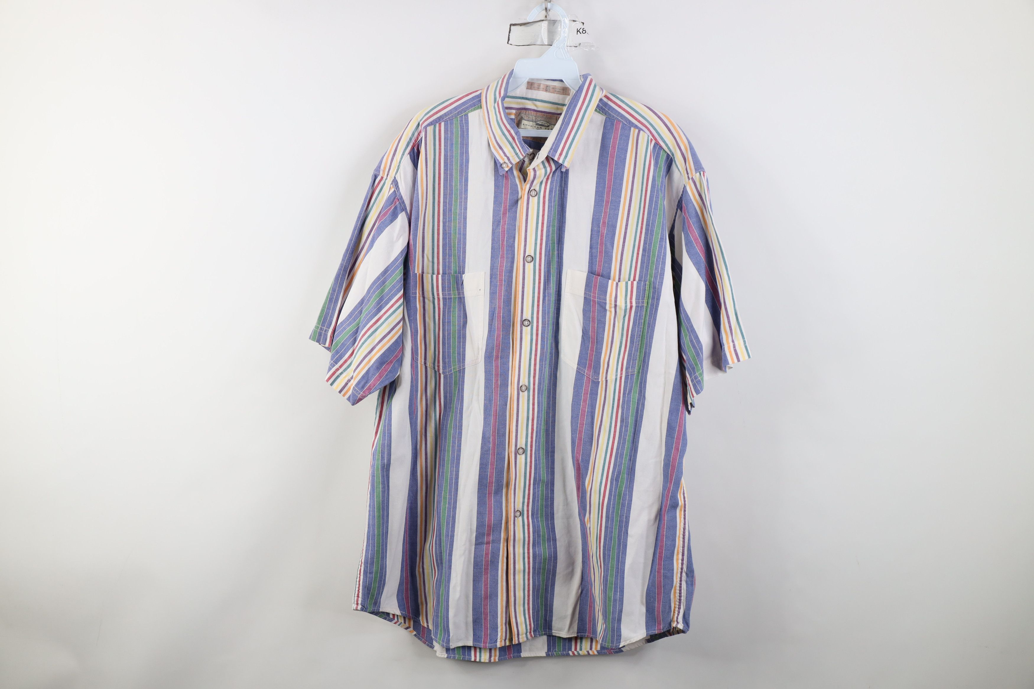 Vintage Vintage 90s Streetwear Short Sleeve Button Down Shirt Size US XL / EU 56 / 4 - 1 Thumbnail