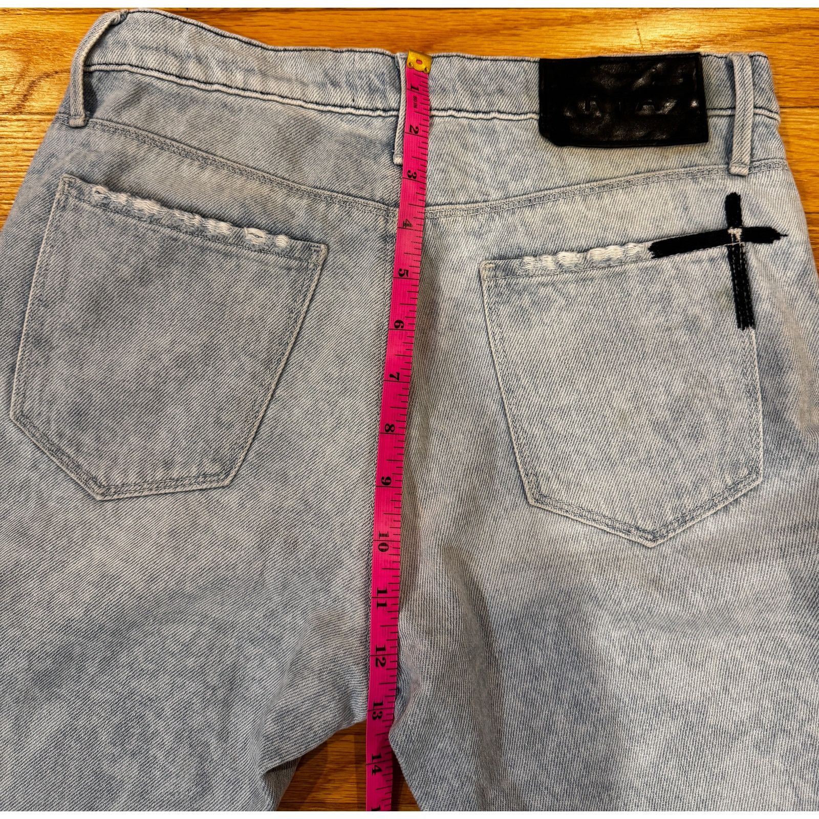 Rta RtA Denis Flared Jeans Laser Etched Japanese Dragon 28x32 Size US 28 / EU 44 - 6 Thumbnail