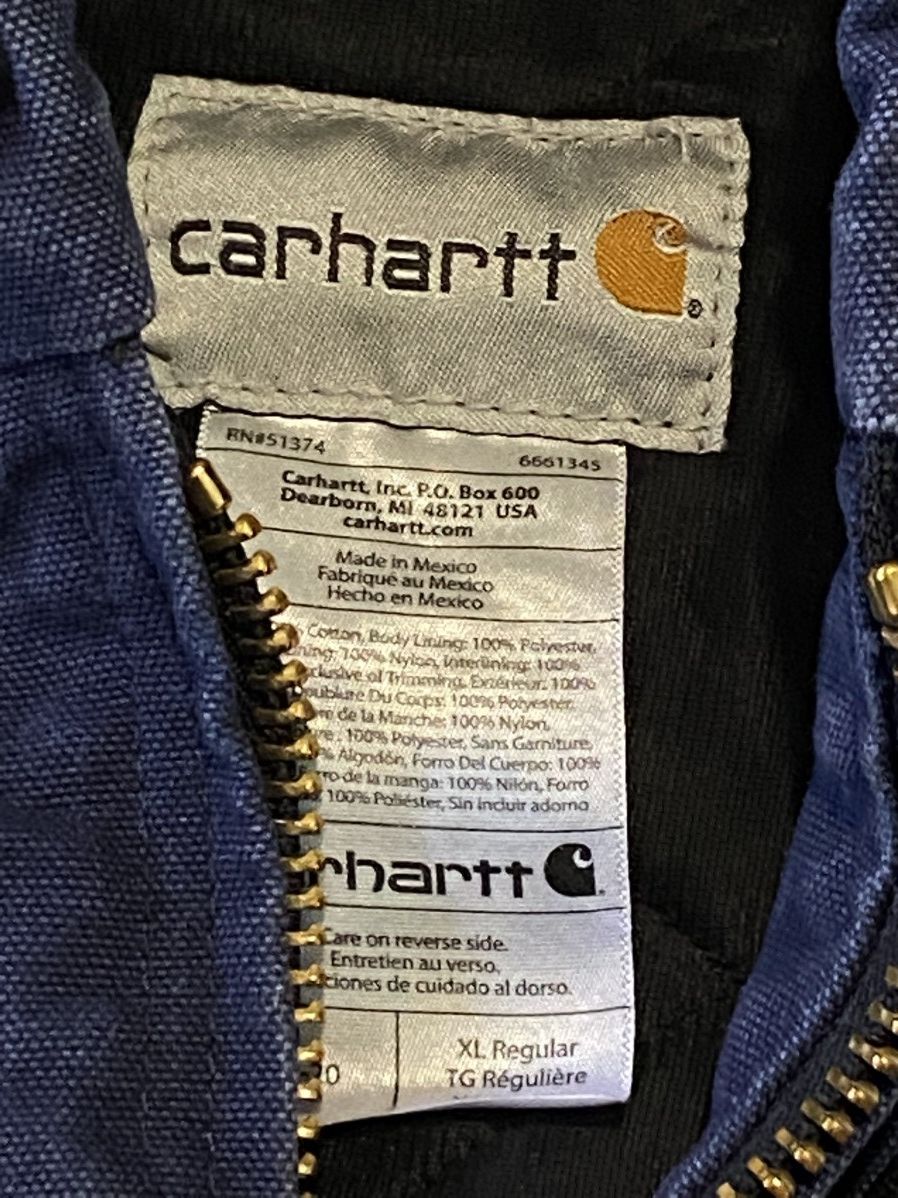 Carhartt Carhartt Hooded Blue Jacket Mens XL Size US XL / EU 56 / 4 - 4 Thumbnail
