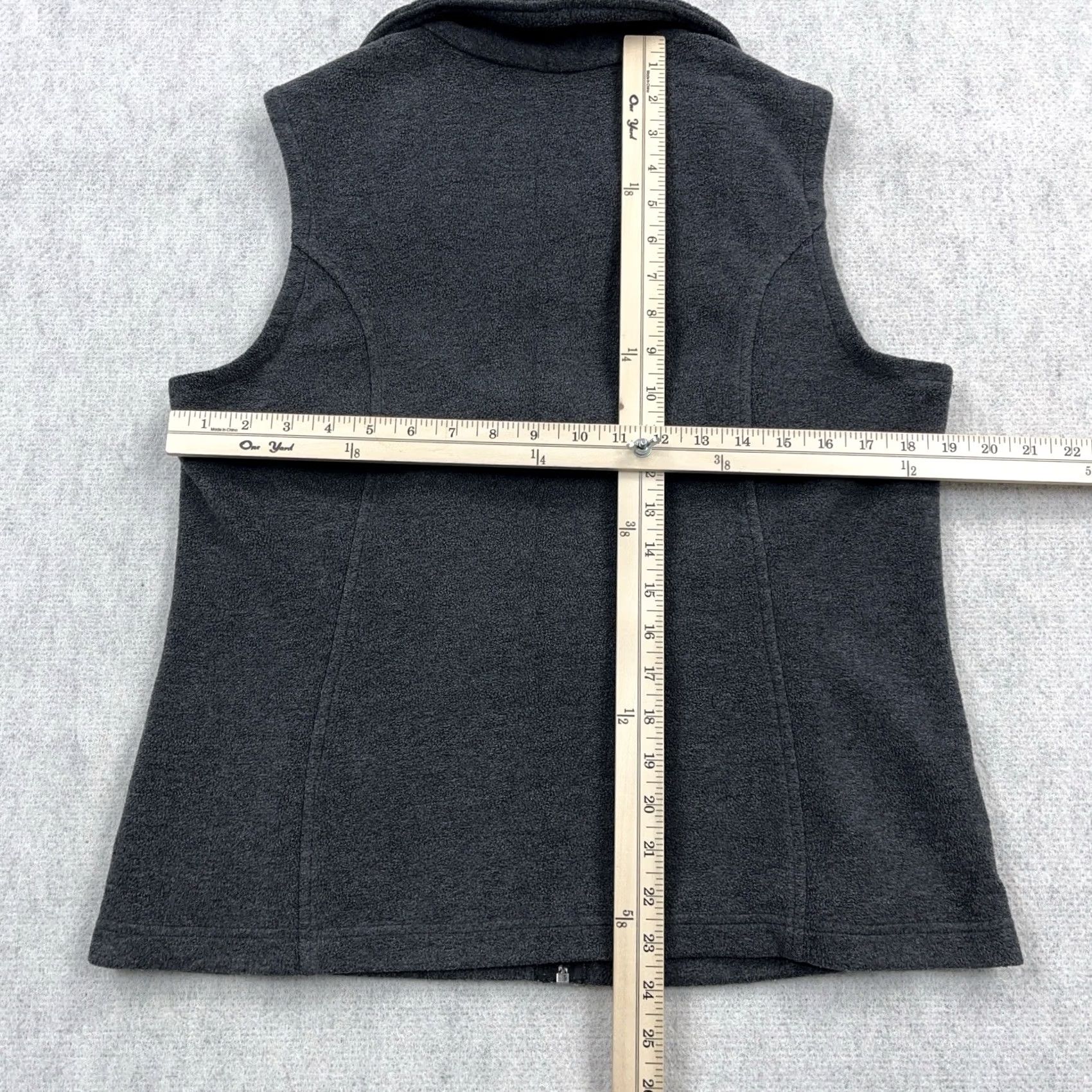 Vintage Columbia Vest Women M Gray Fleece Jacket Full Zip Benton Springs Vest Size M / US 6-8 / IT 42-44 - 5 Thumbnail