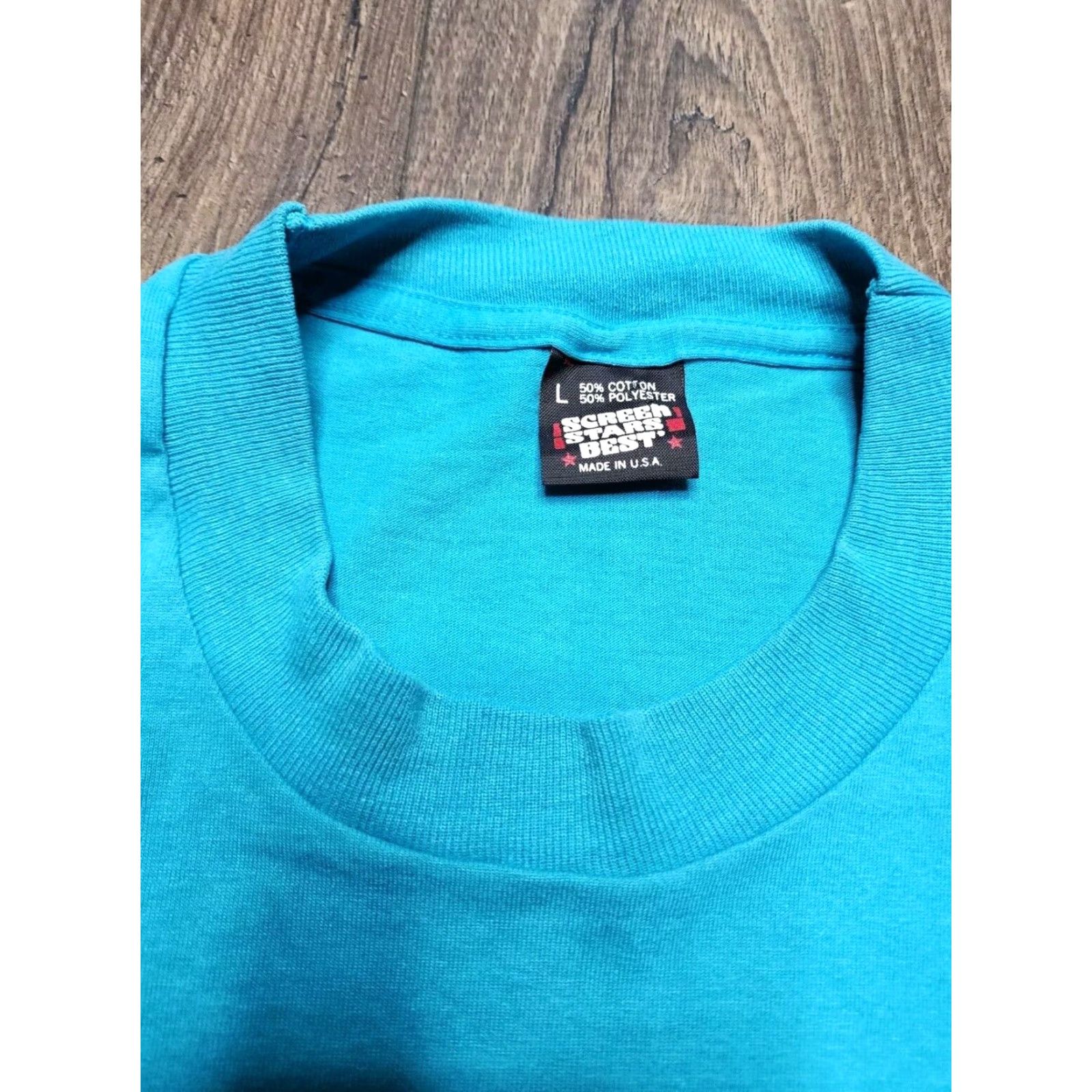 Vintage Vintage Screen Stars Men’s T-Shirt Crew Neck Short Sleeve Blue Ann Arbor Michigan Wellness School 90s Summer Size US L / EU 52-54 / 3 - 3 Thumbnail