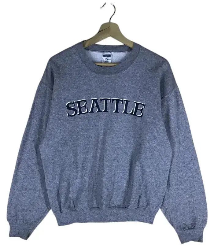 Jerzees Vintage 90's Seattle Sweatshirts Size US M / EU 48-50 / 2 - 1 Thumbnail