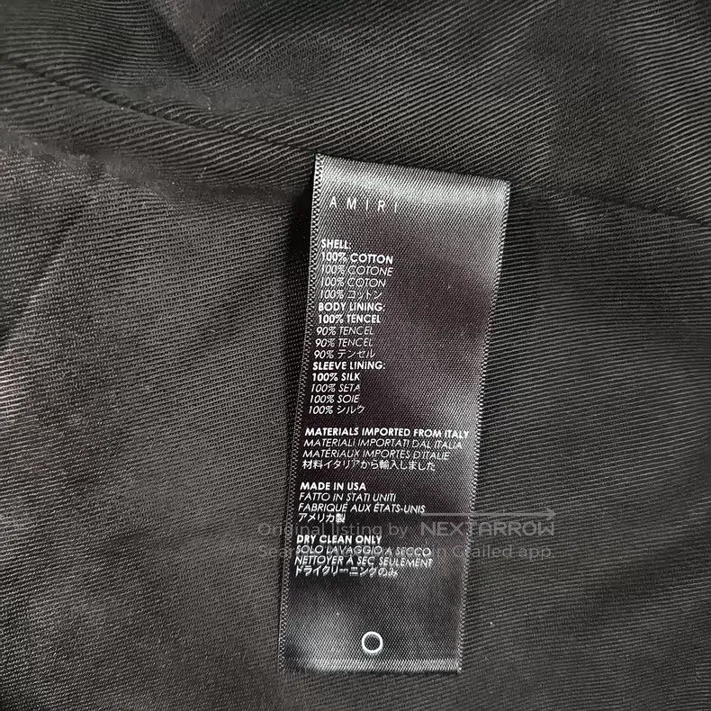 Amiri Amiri Waxed black biker jacket Size US M / EU 48-50 / 2 - 5 Thumbnail