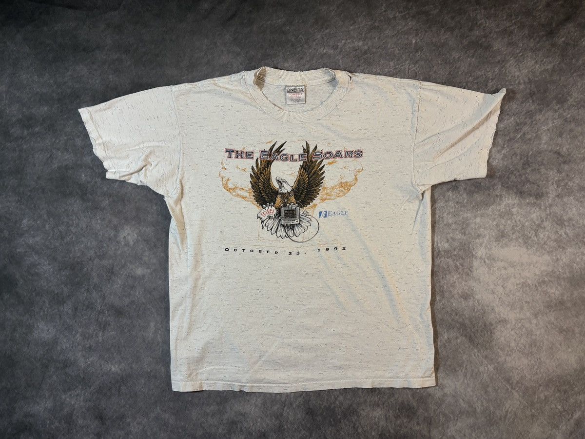 Vintage Vintage Thrashed Tee Eagle Motorcycle Harley Distressed USA Size US L / EU 52-54 / 3 - 8 Thumbnail