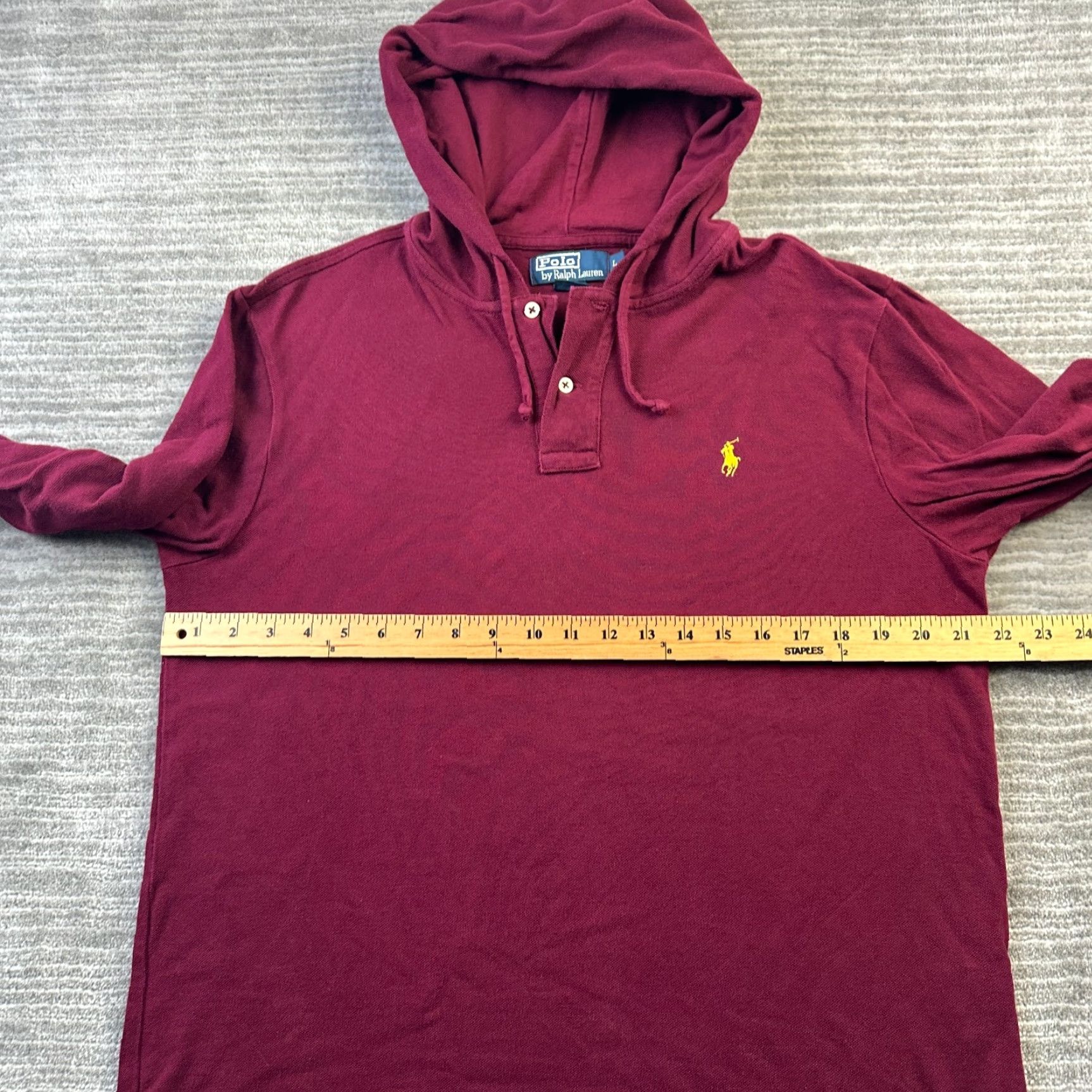 Polo Ralph Lauren Polo Ralph Lauren Hoodie Mens L Red Knit Pony Sweatshirt Size US L / EU 52-54 / 3 - 7 Thumbnail