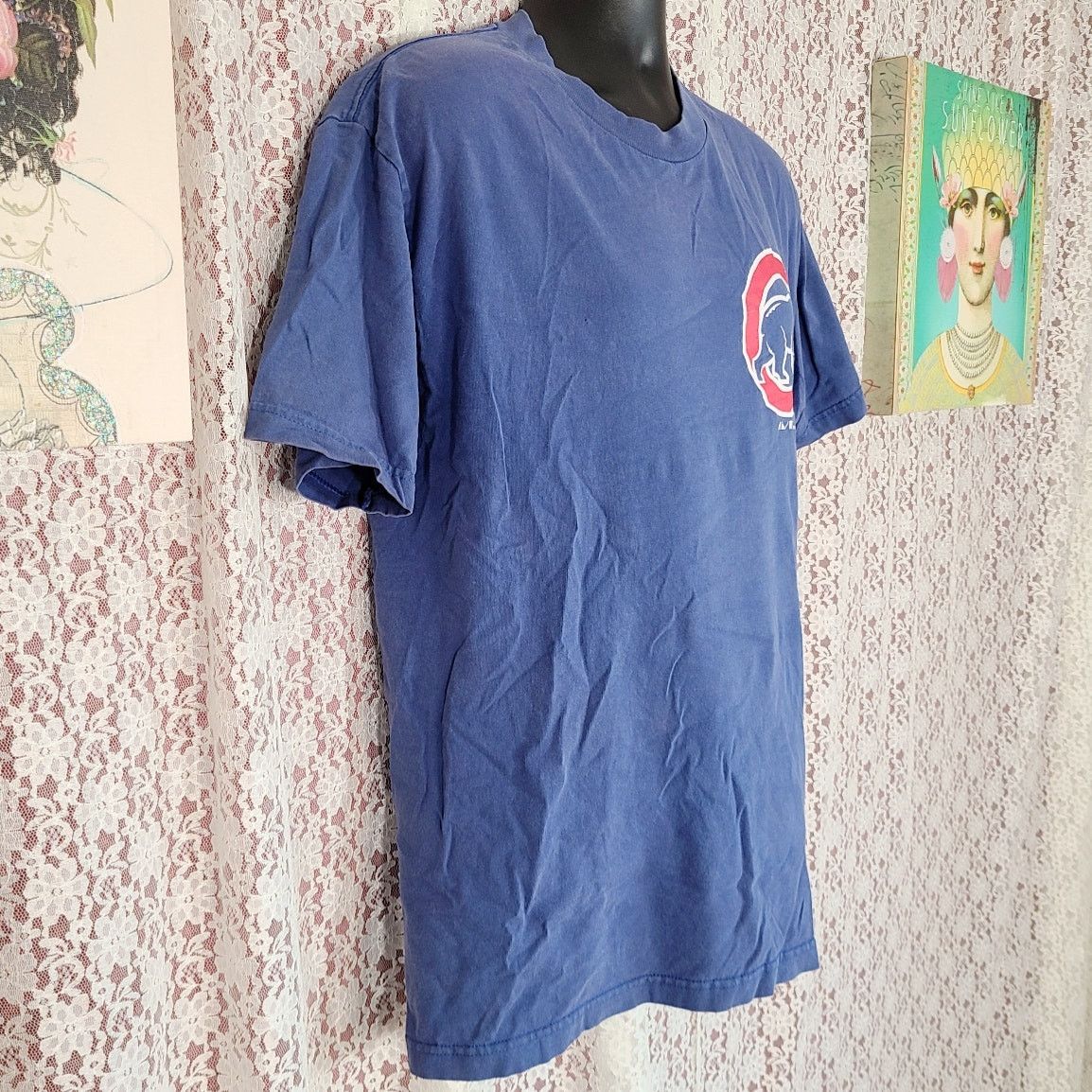 Majestic majestic blue Chicago cubs 2008 mlb tshirt Size large Size US L / EU 52-54 / 3 - 2 Thumbnail