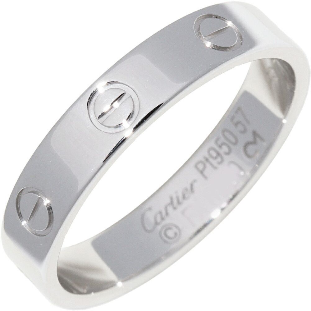 Cartier Cartier Cartier Love Ring Pt950 Platinum Ring Size 57 Precious Metal Ring B40853 DUTY FREE for USA Size ONE SIZE - 1 Thumbnail