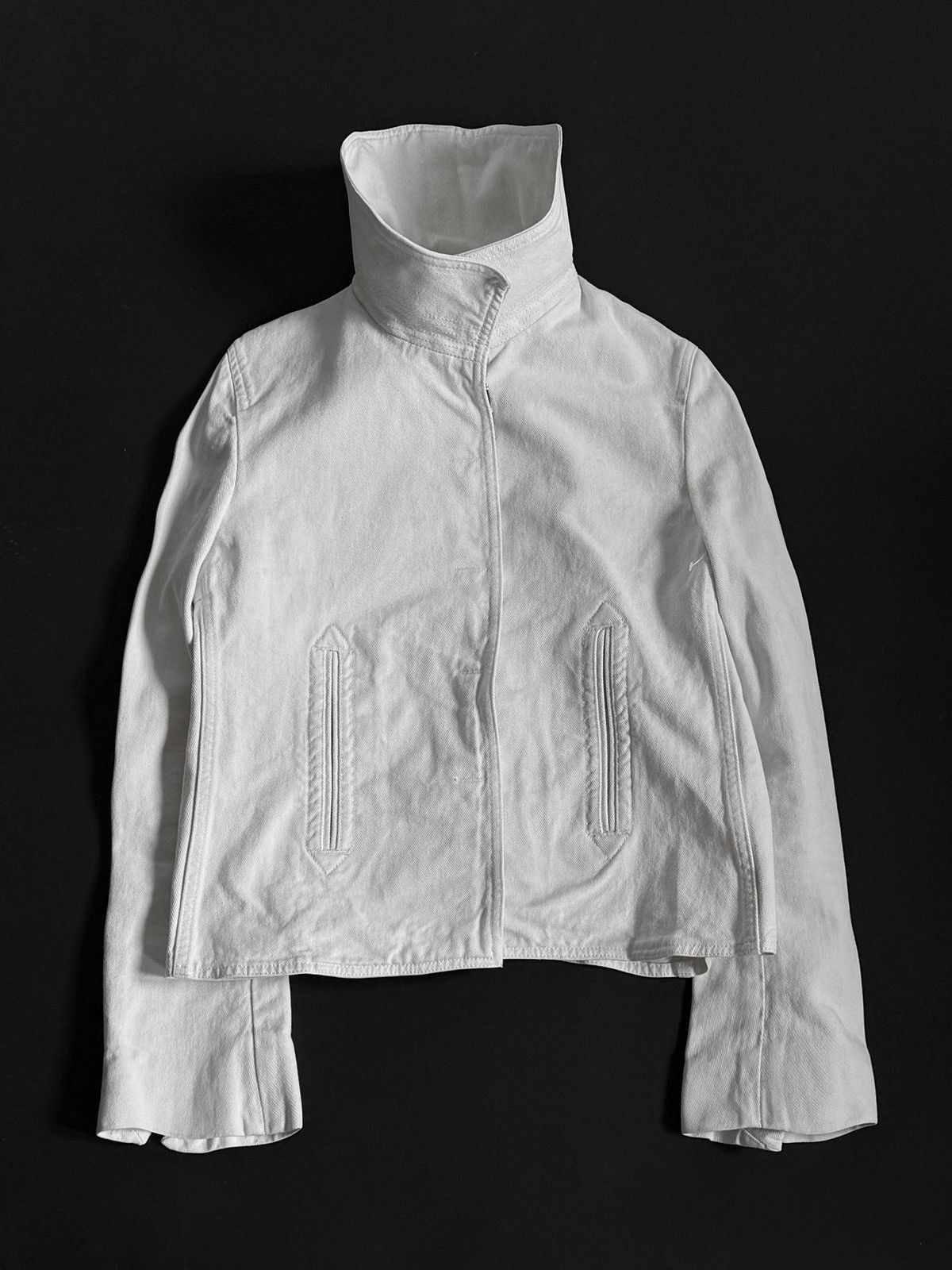 Gucci Rare 00s Gucci by Tom Ford White Denim Jacket Size S / US 4 / IT 40 - 1 Thumbnail