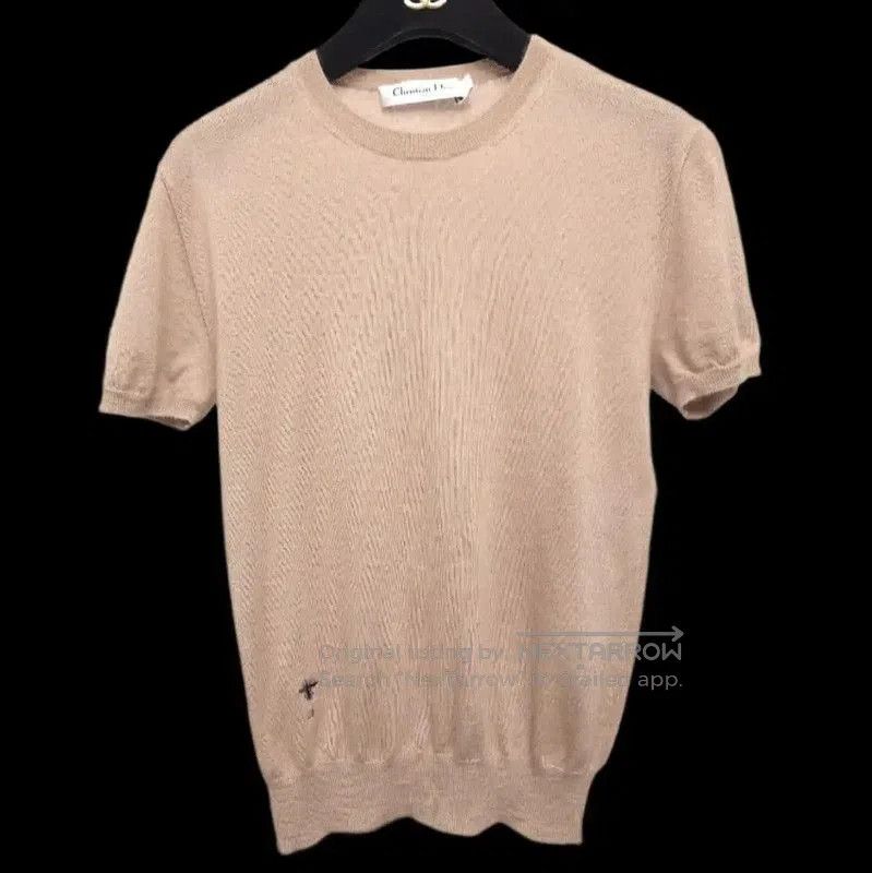 Dior Dior Nude Cashmere Short Sleeve Sweater . Size XS / US 0-2 / IT 36-38 - 2 Thumbnail