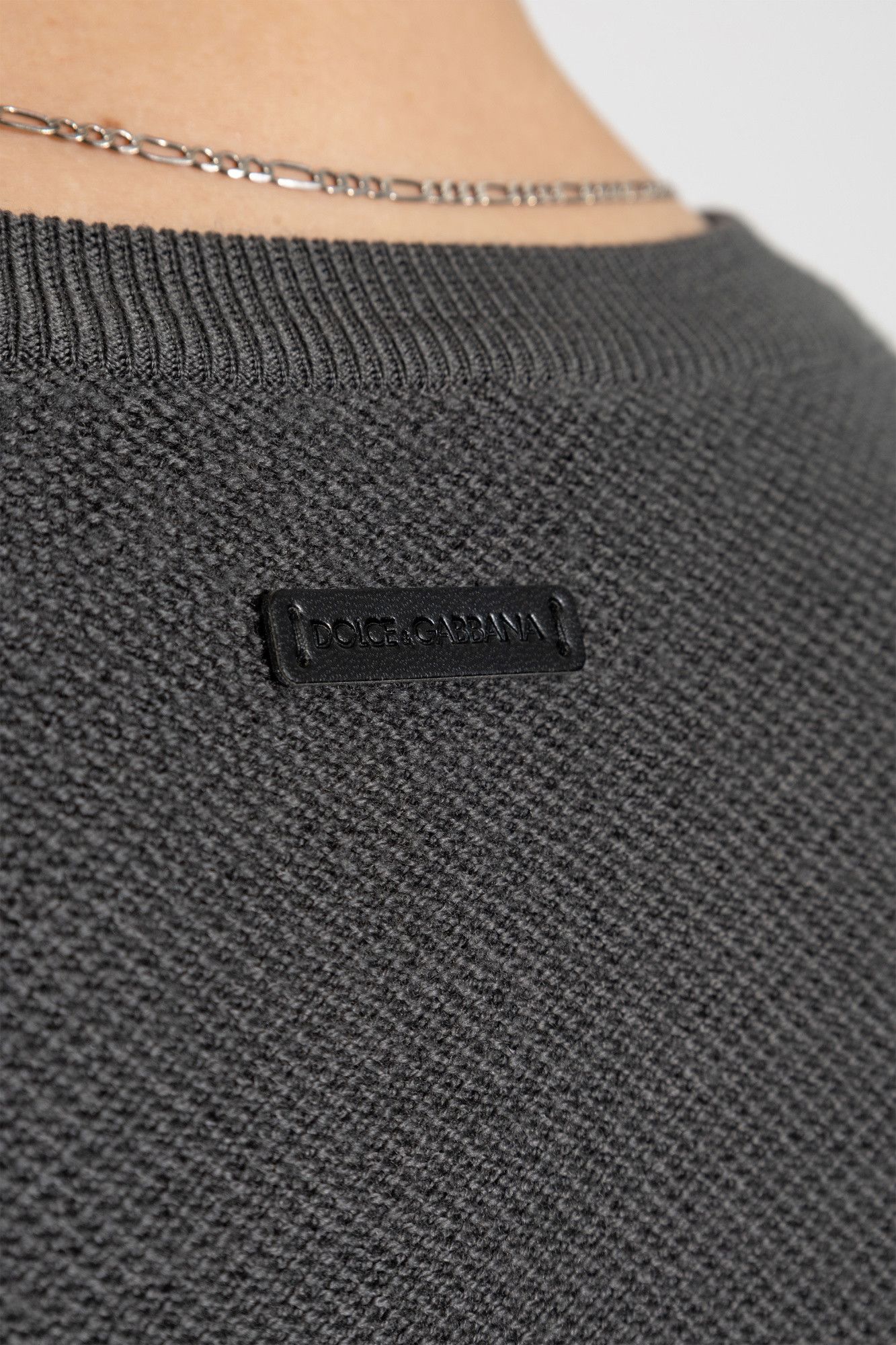 Dolce & Gabbana o1s22i1n0225 Oversized Crewneck Sweater in Grey Size US M / EU 48-50 / 2 - 5 Thumbnail