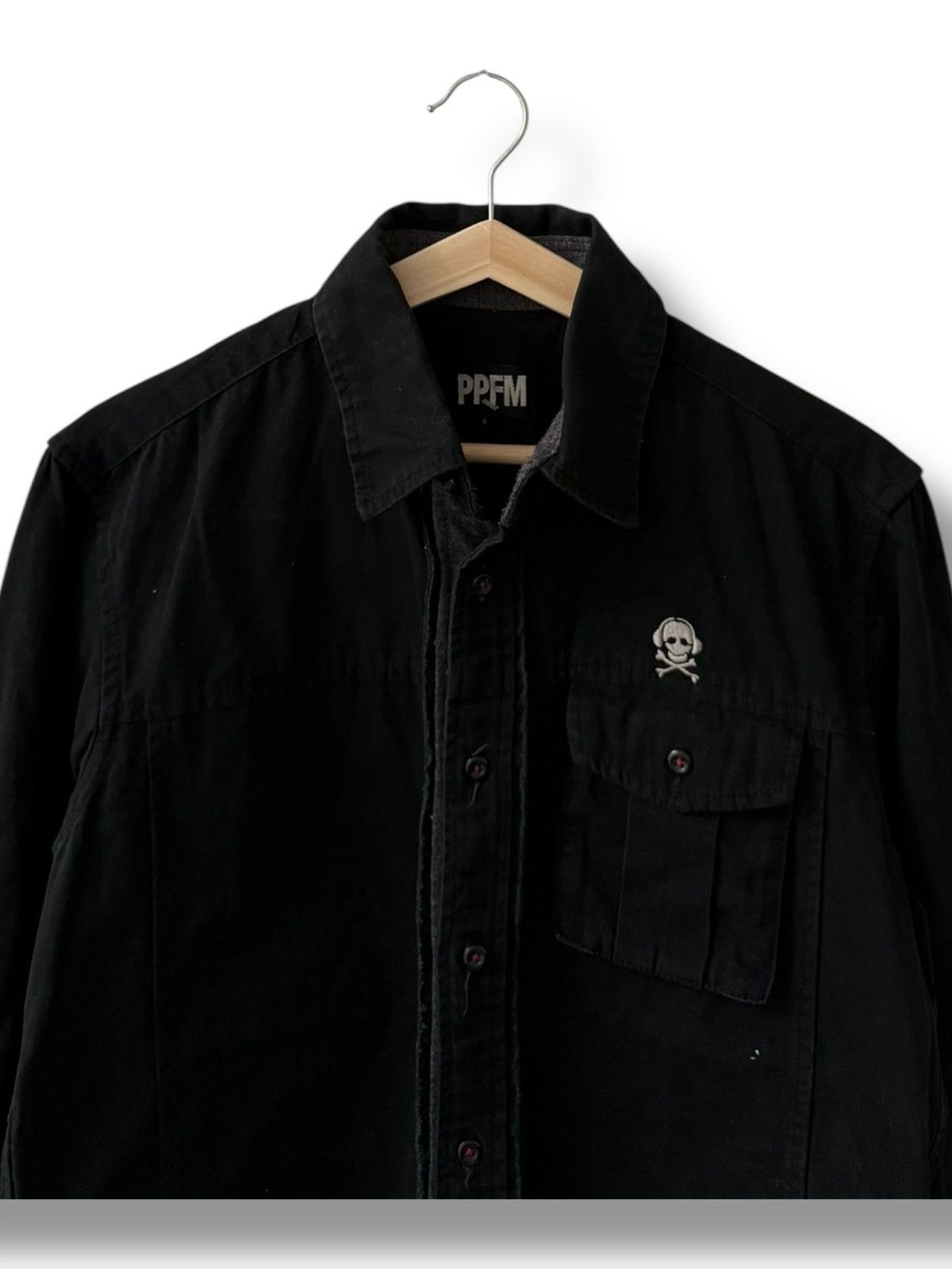 PPFM PPFM SKULL SINGLE POCKET JAPANESE BRAND SHIRT BUTTONS UP Size US L / EU 52-54 / 3 - 11 Thumbnail